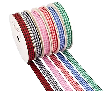 Amazon.co.jp: 【Zofrud】チェックリボン幅9mm x 9m巻