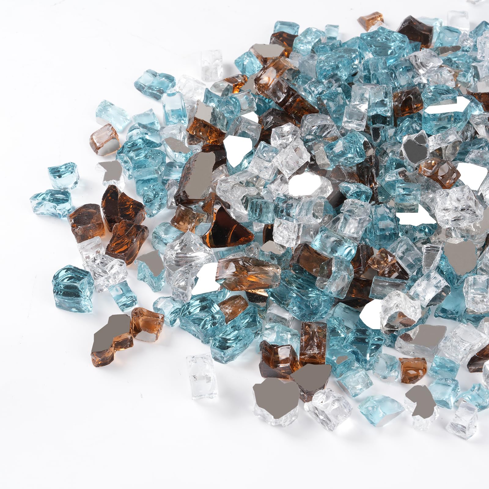 GASPRO 10 lbs Fire Glass for Propane Fire Pit, 1/2-Inch Reflective Fireplace Glass Rocks for Fire Pit Table, Cobalt Blue — Amazon image 16