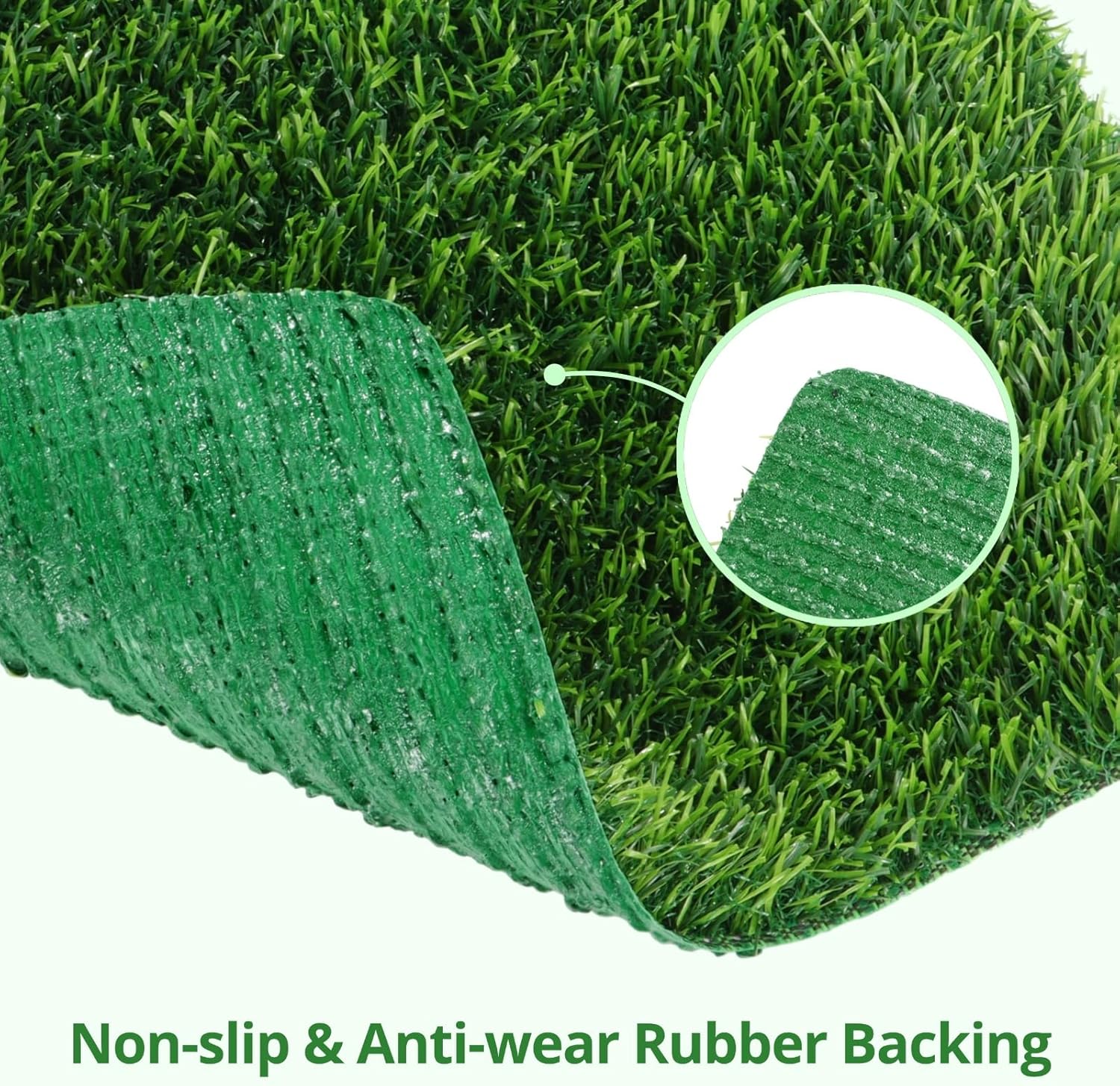24 Pack Chicken Nesting Box Pads, Washable Artificial Turf Mats, Reusable Fake Grass Beddings for Chicken Coops, Indoor/Outdoor Green Rugs for Poultry and Home Décor, 12x12-inch