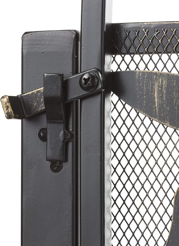 Plow & Hearth Arched Tree of Life Garden Gate | Laser-Cut Design | Metal | Black/Bronze Finish | Versatile | 36 W x 114D x 36 H | Latch Closure