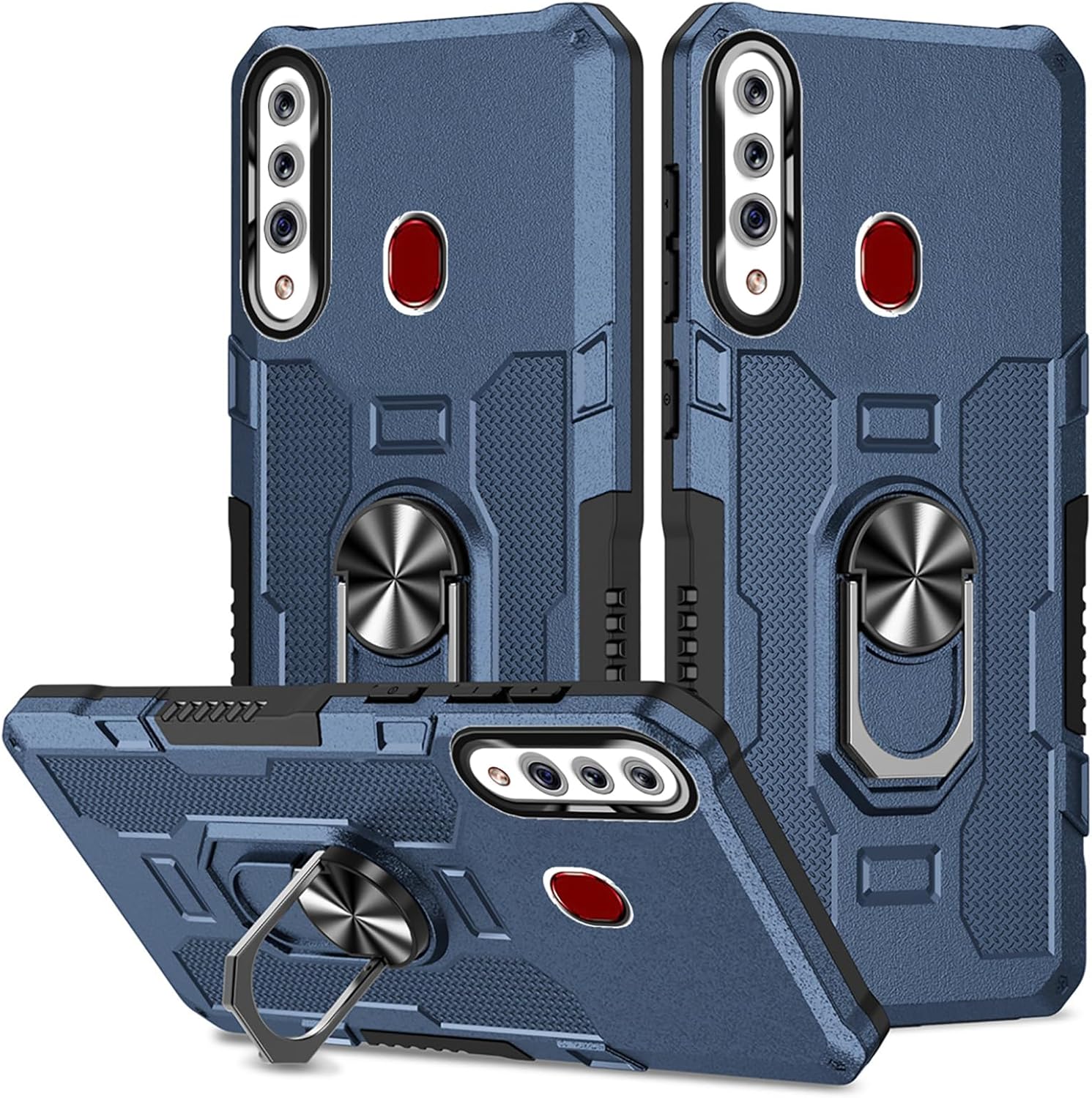 Case for Samsung A20S Galaxy A20S,Magnetic with 360° Rotating Kickstand,Shockproof, Anti-Fingerprint,Protective Phone Cover for Samsung Galaxy A20S,Blue For Samsung Galaxy A20s Blue Solid