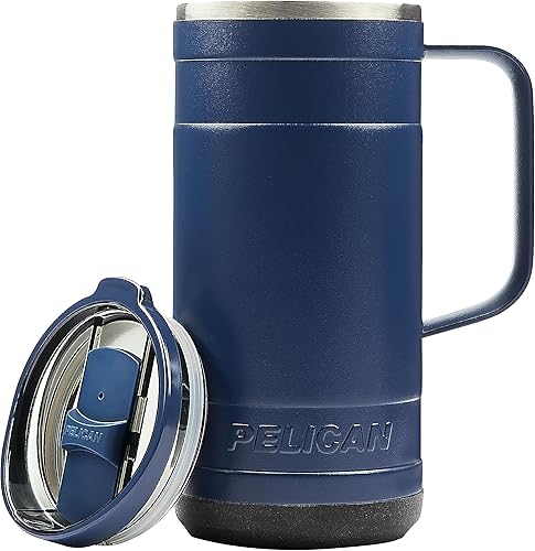 Miniatura 10 de Pelican Hydration Pelican Ridge - Vaso aislado al vacío de 18 onzas, acero inoxidable reciclado de doble pared de viaje con doble tapa, taza de café