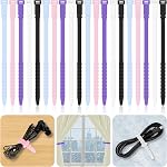 Reusable Cable Ties Cord Organizer for Earphone, Phone Charger, Computer, Mouse, Audio, 4.5 inch Silicone Cable Straps Wire Organizer in Home, Office, School, Kitchen (11.3cm, 30pcs, Warm-Color)