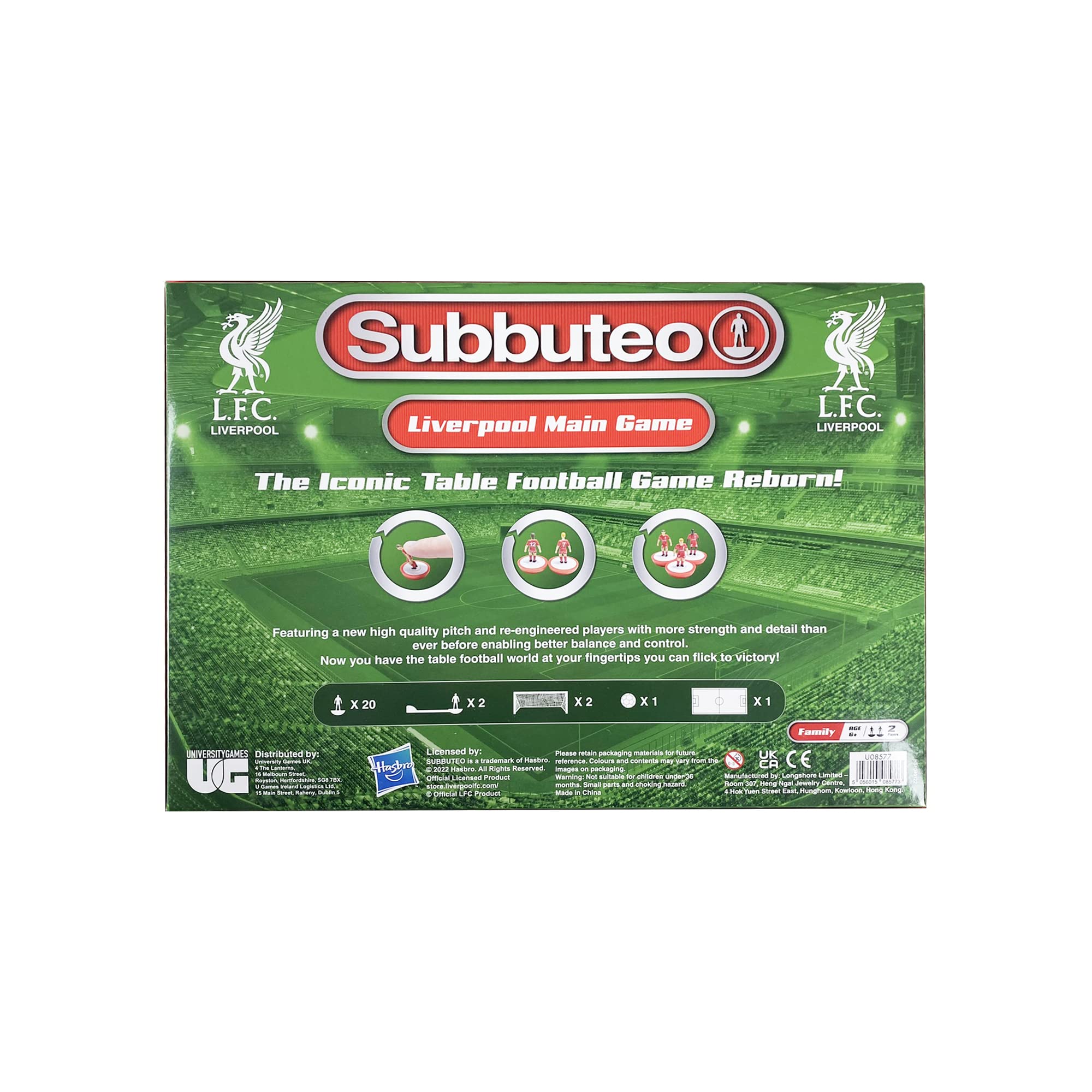 Subbuteo U08577 Liverpool FC Jeu Officiel Rouge À partir de 6 Ans