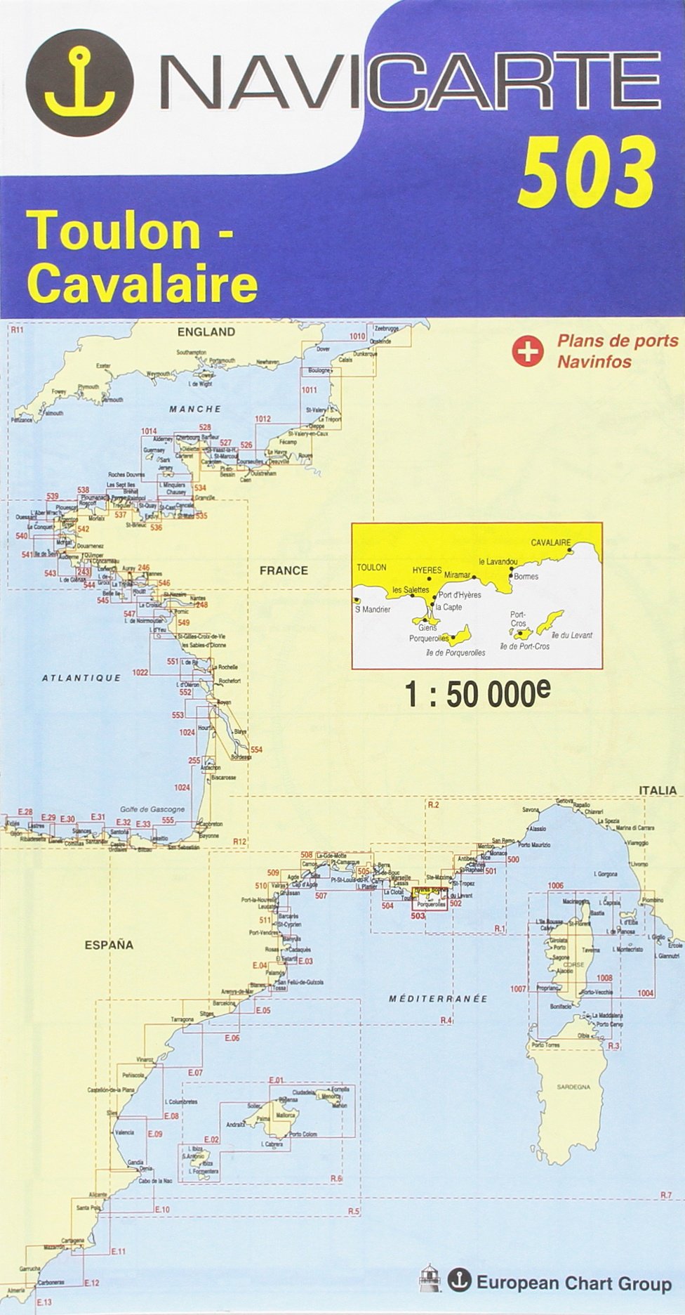 Carte marine : Toulon - Cavalaire