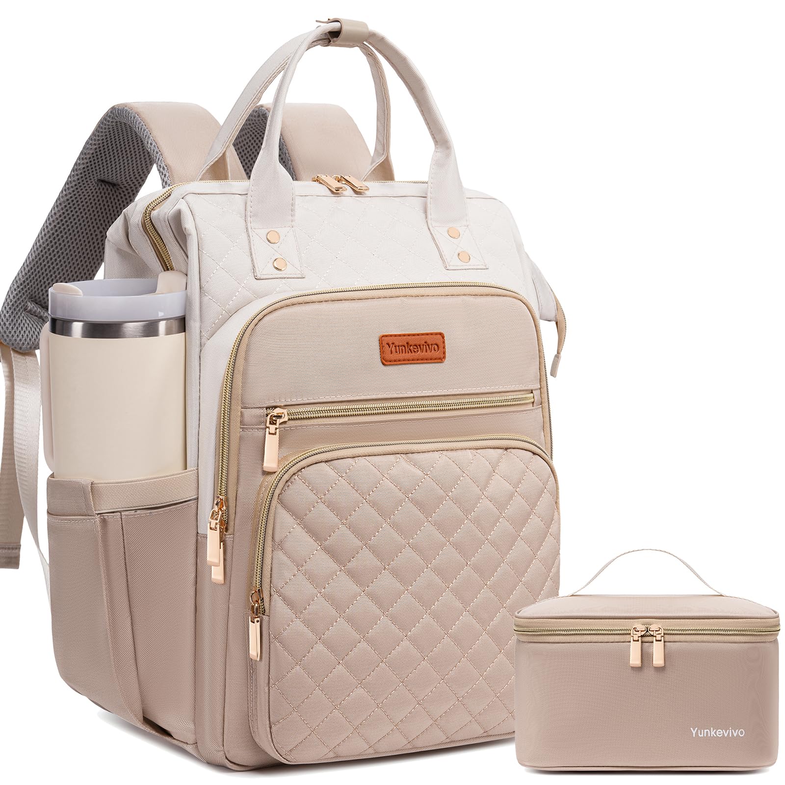 Lunch Backpack For Women,Insulated Backpack,Bookbag with Lunchbox