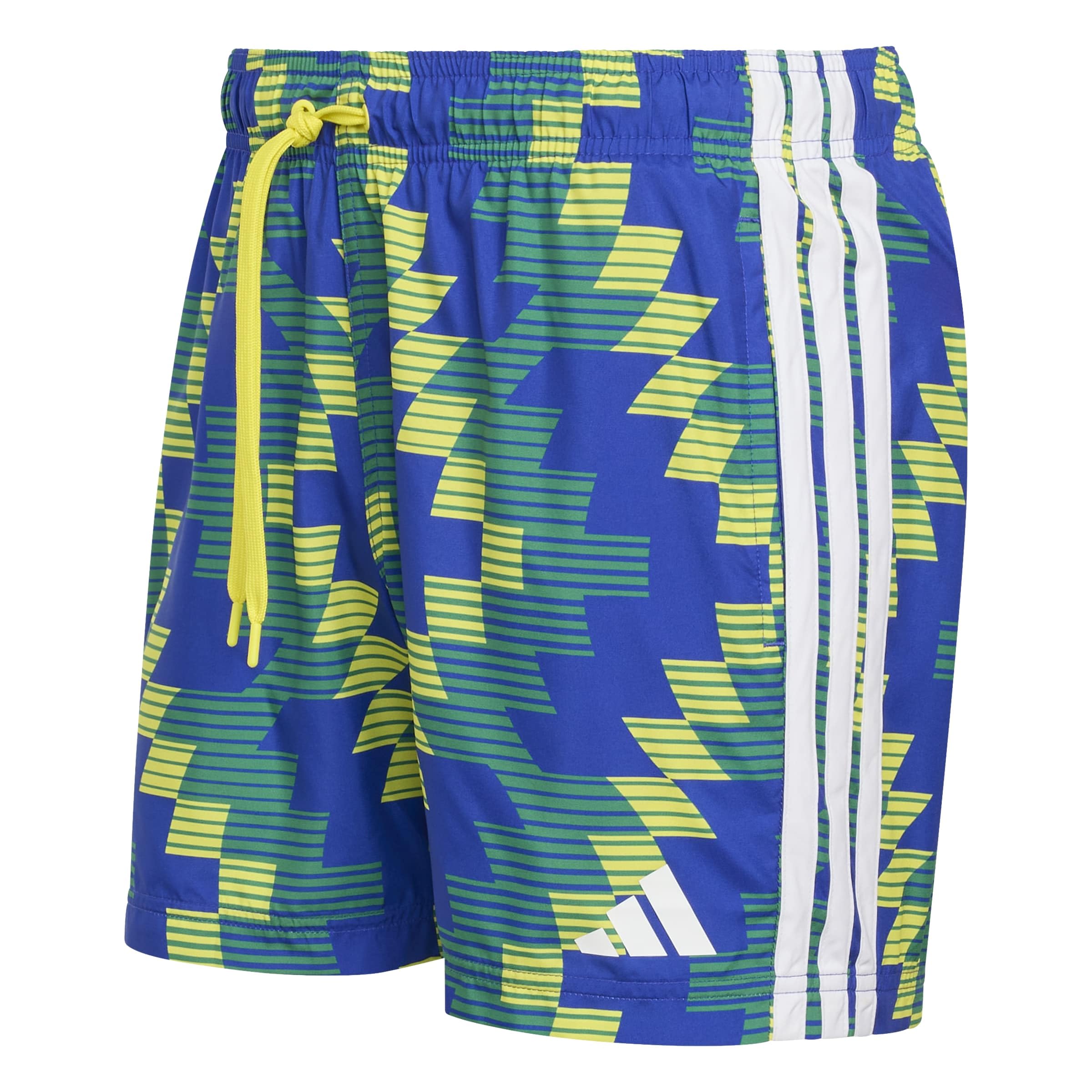 adidas Men's Football-Inspired Graphic Swim 5 Inch Swimwear, Bright Yellow/White, XL