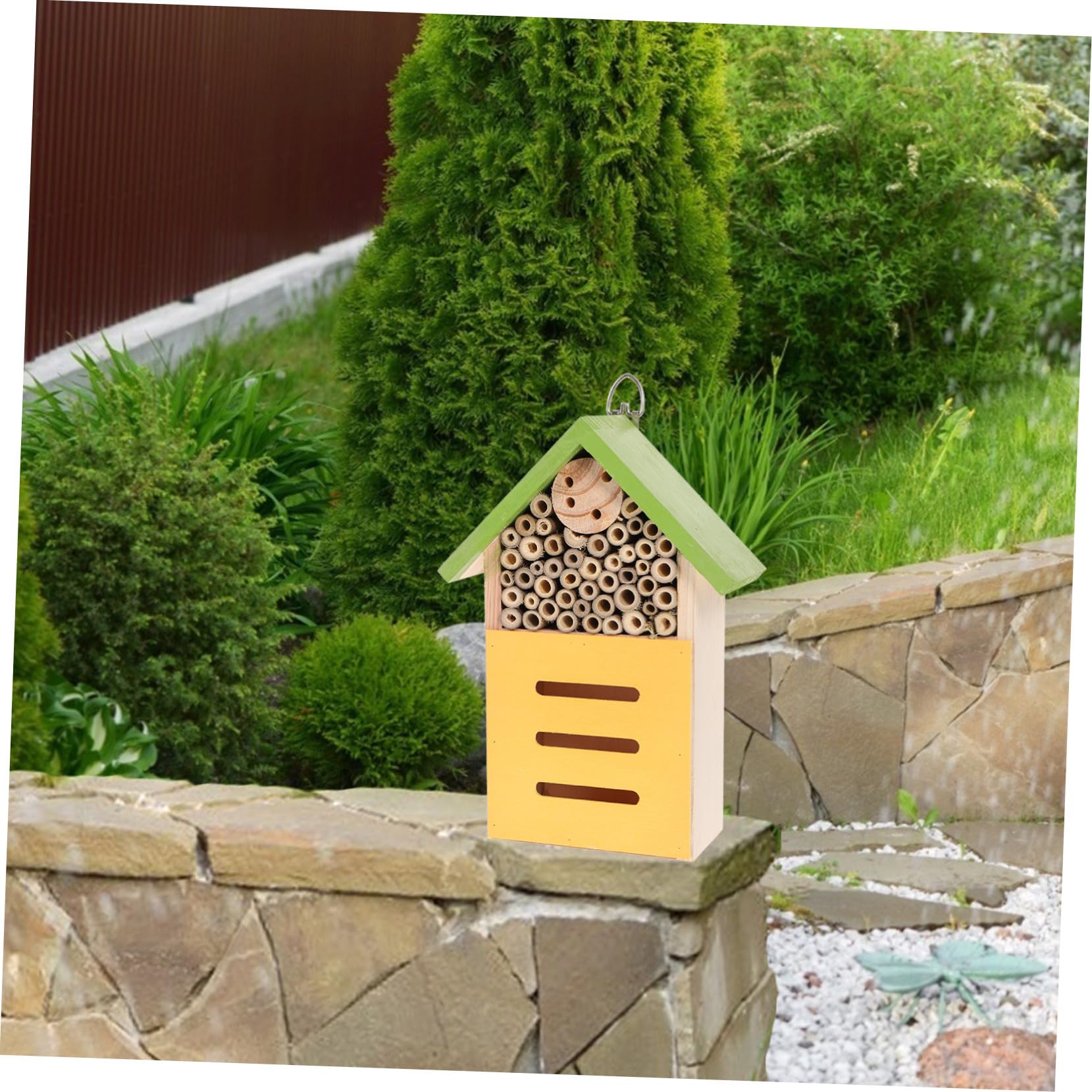Holzhaus für Marienkäfer Bienenzuchthütte Holzkasten Insektenhabitat Gartenlebensraum mit Einfacher Aufhängemöglichkeit oder Standfläche