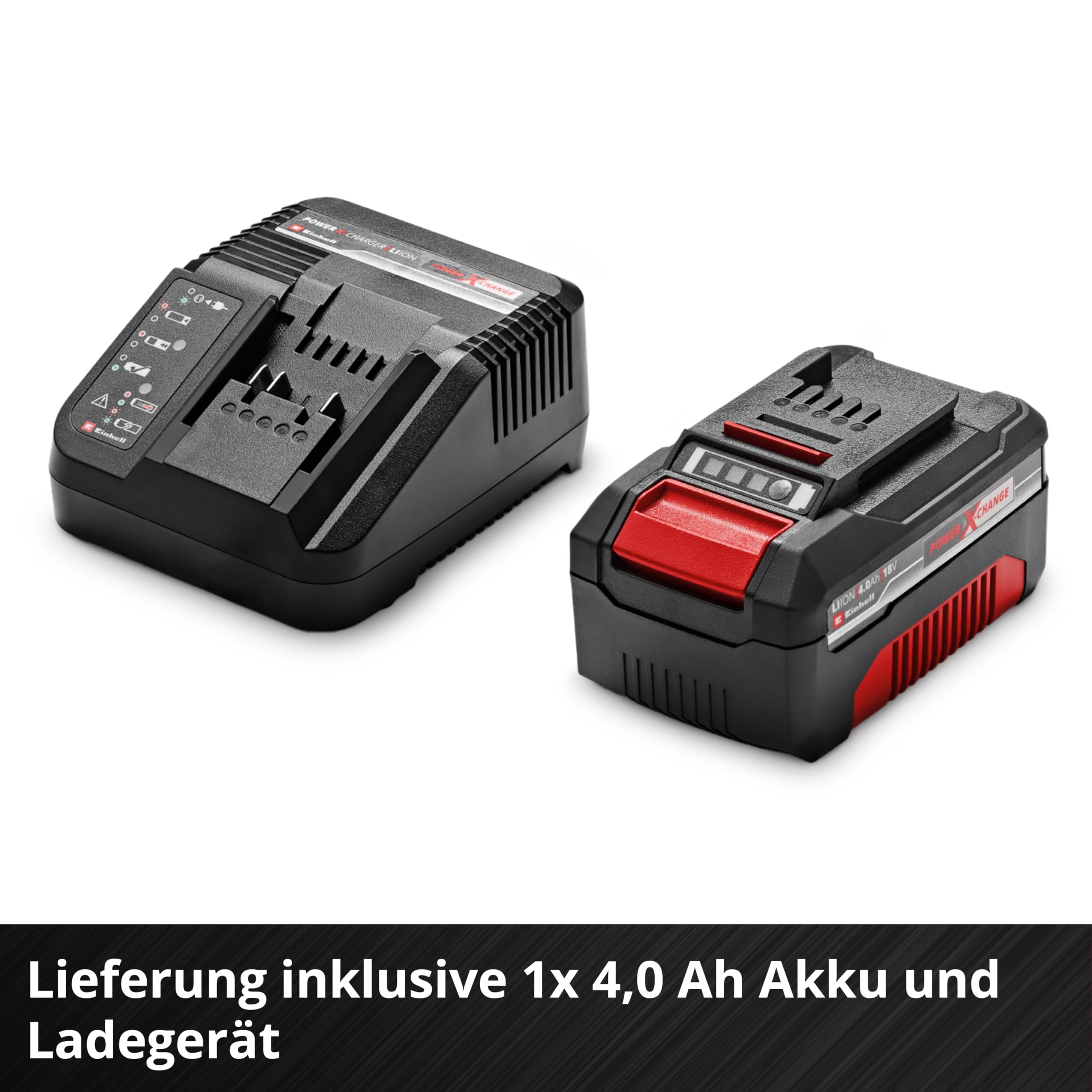 Einhell Akku-Winkelschleifer TC-AG 18/115 Li (1x4,0Ah) (18 V, 115 mm Scheiben-Ø, 28 mm Schnitttiefe, Softstart, Zusatzhandgriff, inkl. 1x 4,0 Ah Akku & Ladegerät)