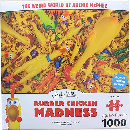 Accoutrements Rubber Chicken Madness - Rompecabezas coleccionable estándar, multicolor