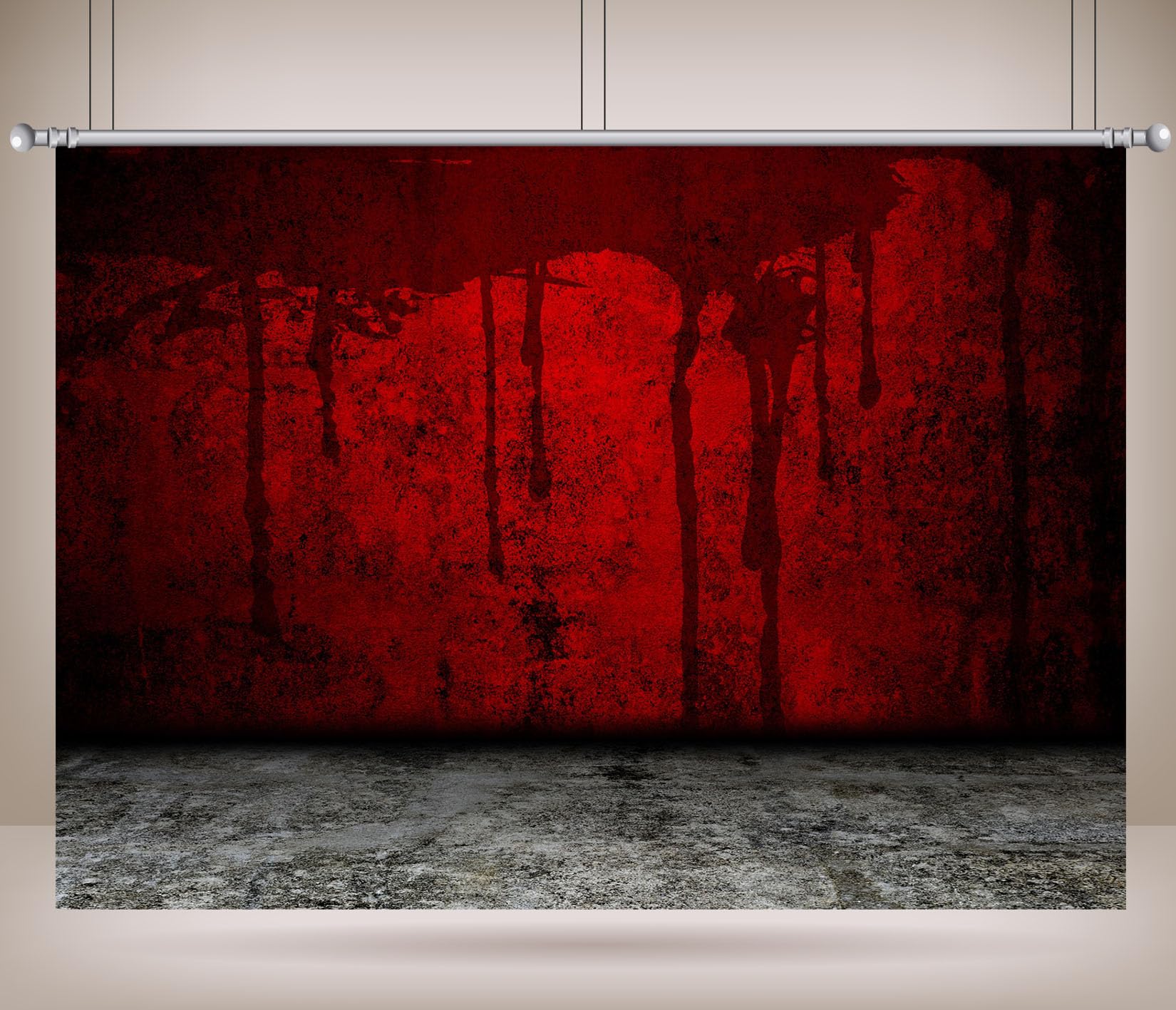 20x10FT Pared Roja Oscura con Goteo Fondo Fotográfico