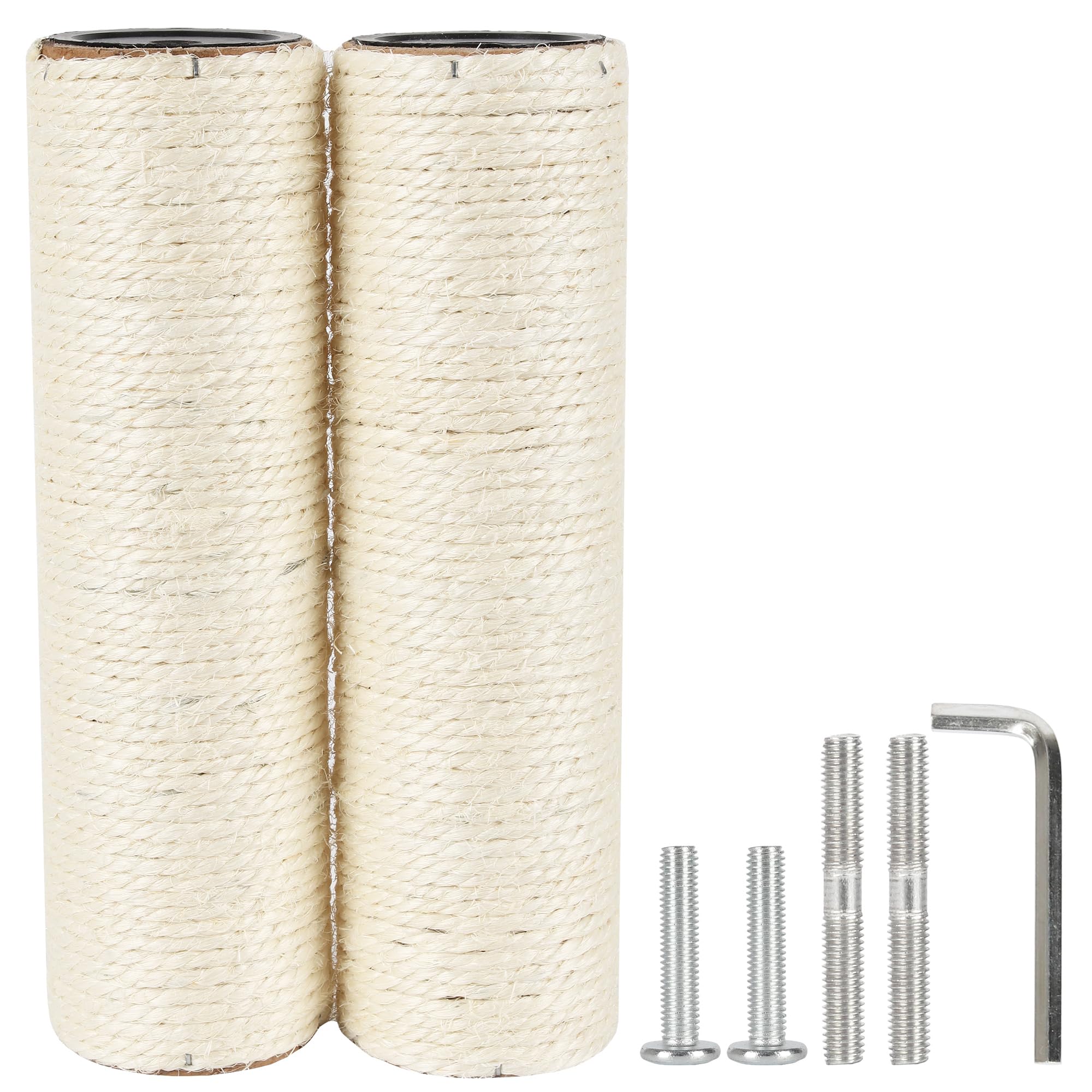 ECCIBOUN 20cm~55cm 7.87in~21.65in Cat Scratching Post Replacement Sisal Pole Part for Kittens and Cat Tree Tower (M8, 13.78in/35cm)