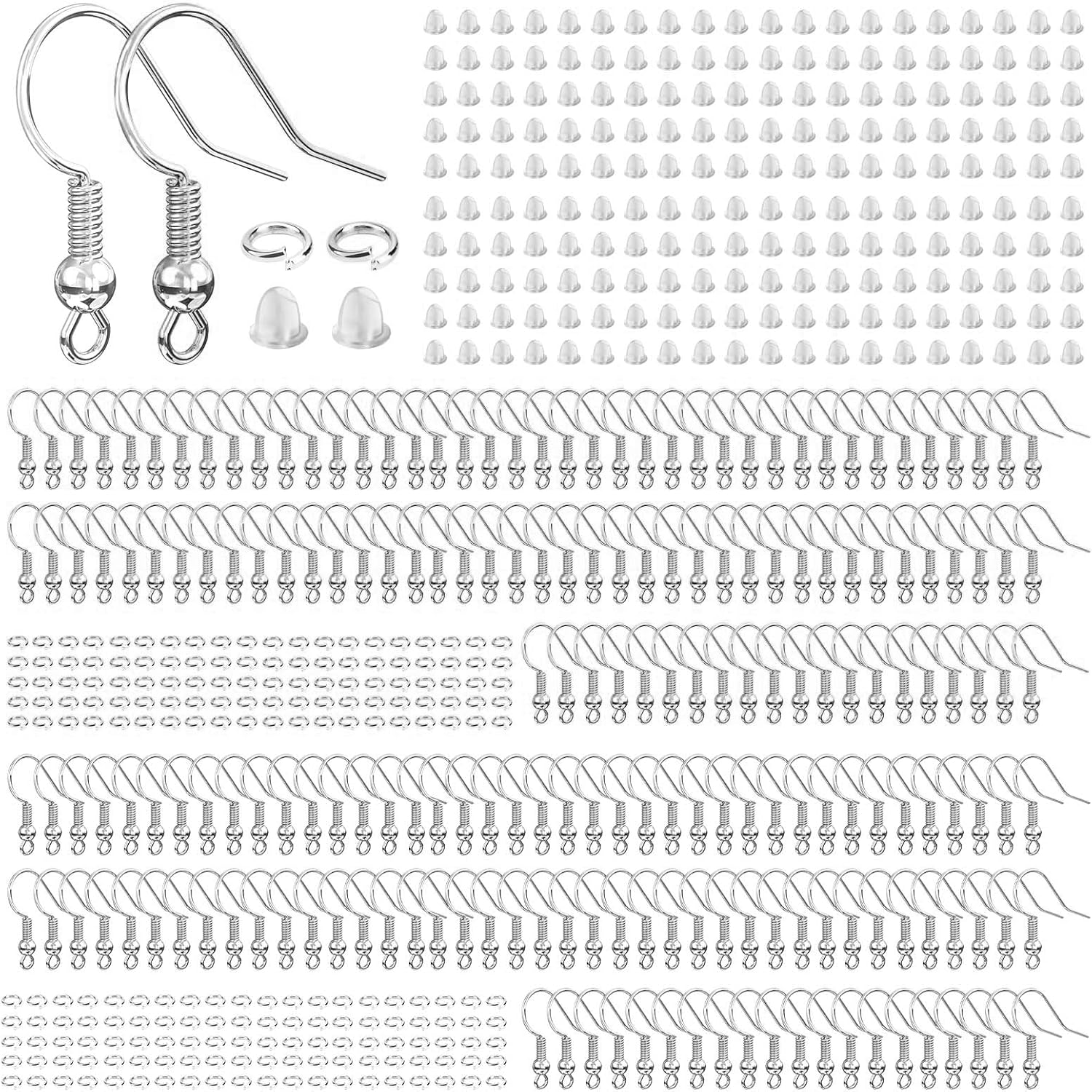 Hypoallergenic Earring Hooks, 600 Pcs Earring Making