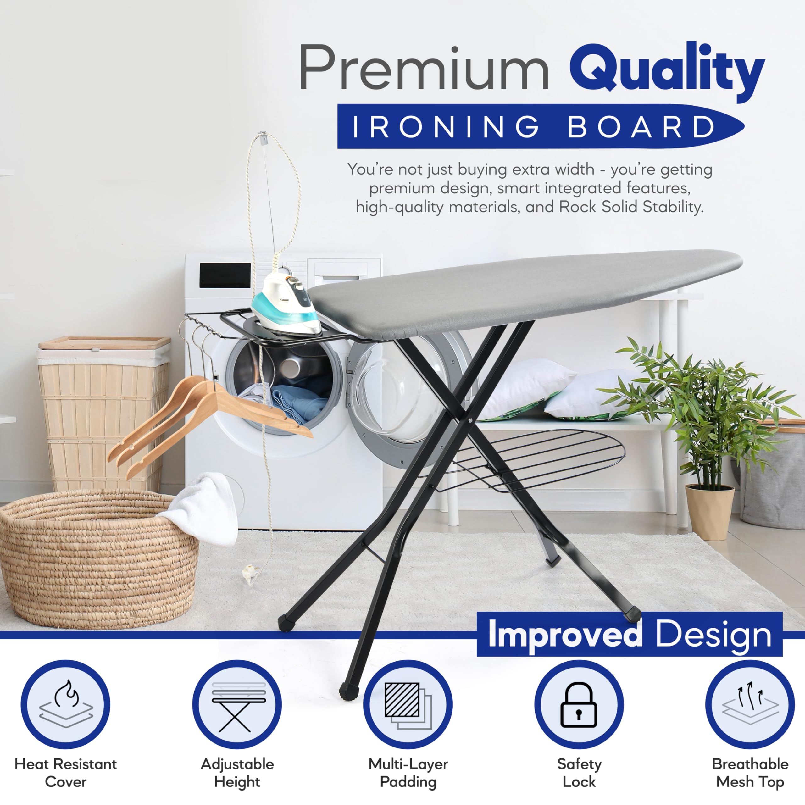 Extra Wide Full Size Ironing Board 57