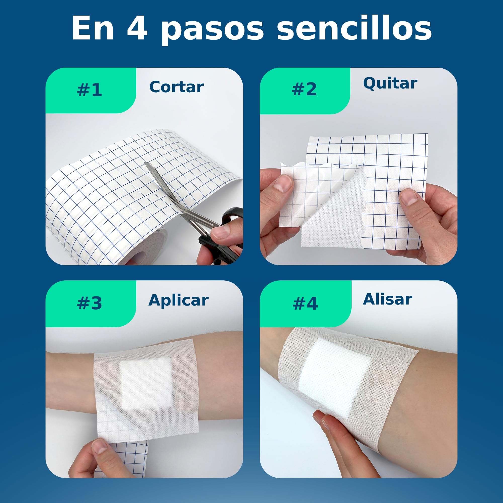 Esparadrapo médico en rollo 7,5 cm x 10 m | Cinta médica adhesiva TNT hipoalergénica y transpirable | Para fijación de apósitos y curas | Uso profesional y doméstico – Suave con la piel