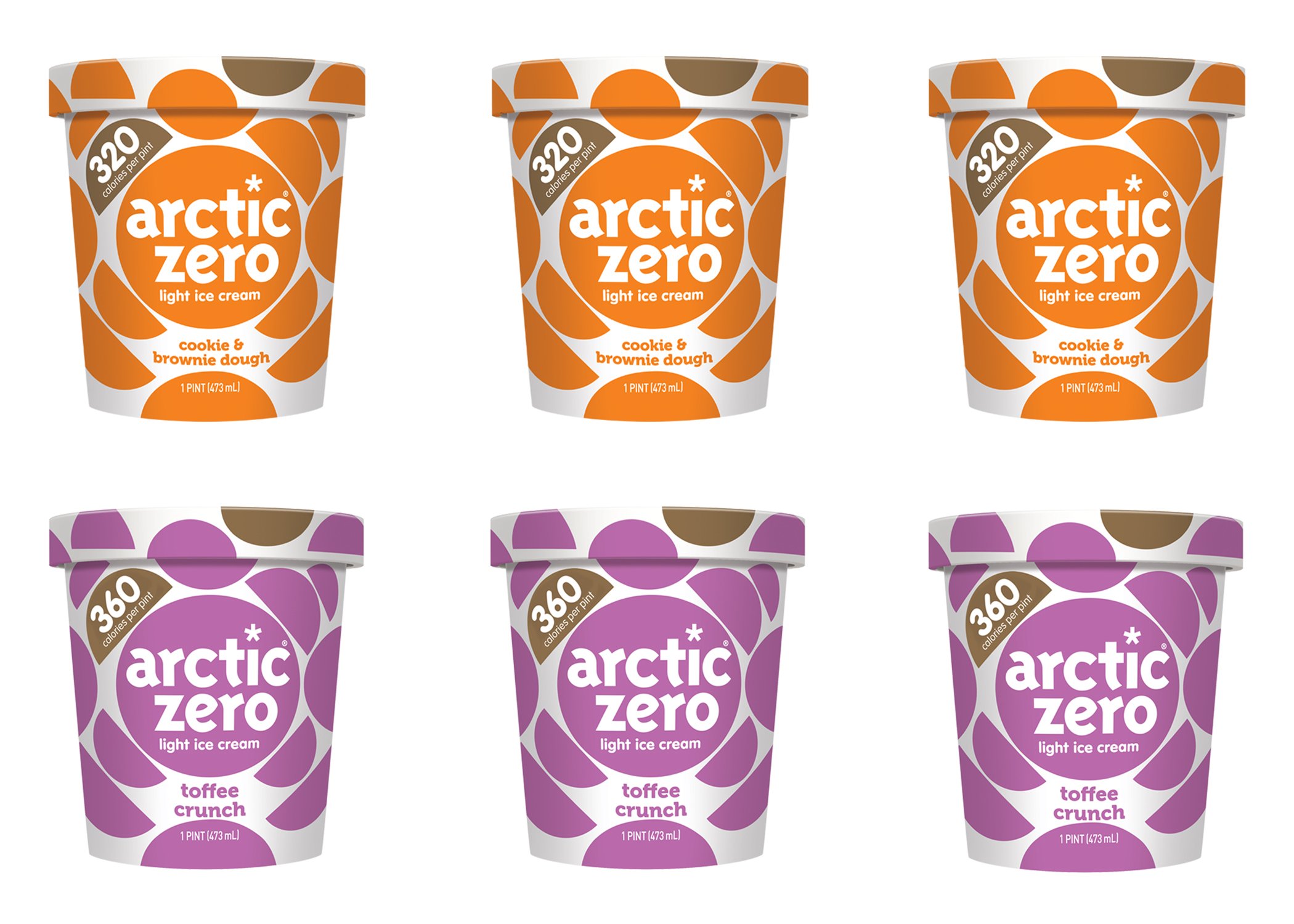 Arctic Zero Toffee, Cookie and Brownie Dough Bakery and Dessert Gifts, 16 Fluid Ounce (pack Of 6)
