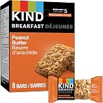 KIND Barres protéinées, beurre d'arachide, sans gluten, faible teneur en sodium, collations saines, 8g Protéines, 20 Nombre