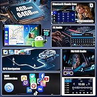 Vista 3 de 4+64G Android 15 Estéreo de coche para VW Beetle 2004-2010 con Carplay inalámbrico Android Auto, 9 pulgadas 1280 * 720P IPS pantalla táctil