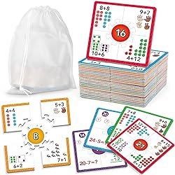 Torlam Addition and Subtraction Puzzle Cards Math Manipulatives for Kindergarten, Homeschool Supplies, Classroom Must Haves, Preschool Learning Games, Flash Cards, Puzzles and Toys