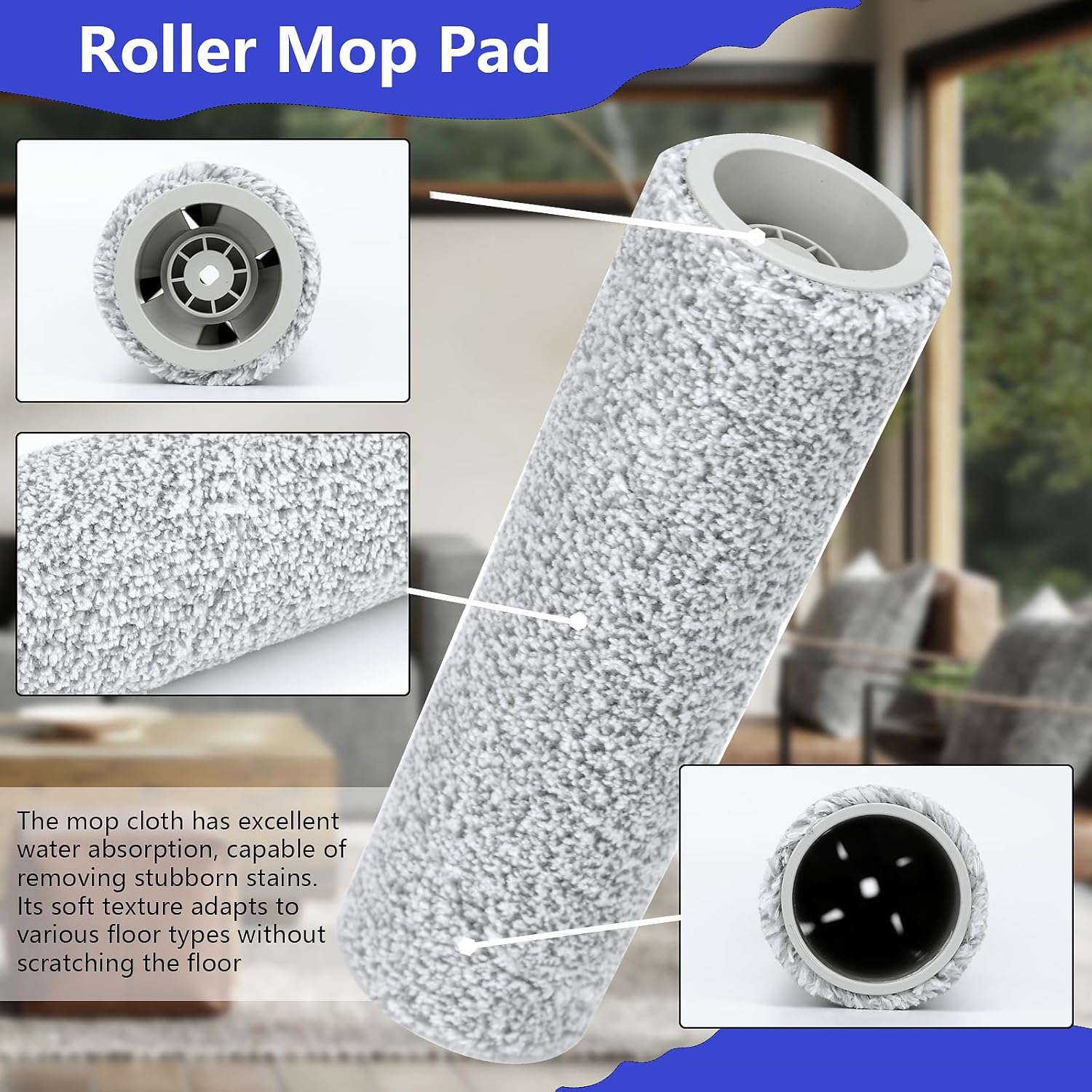 Replacement Parts Accessories Compatible with ECOVACS DEEBOT X9 PRO Omni/ X9 PRO Robot Vacuum (2 Roller Brushes + 6 Mopping Cloths + 6 Filters + 6 Side Brushes + 6 Dust Bags) (X9 PRO Omni/X9 PRO kits)