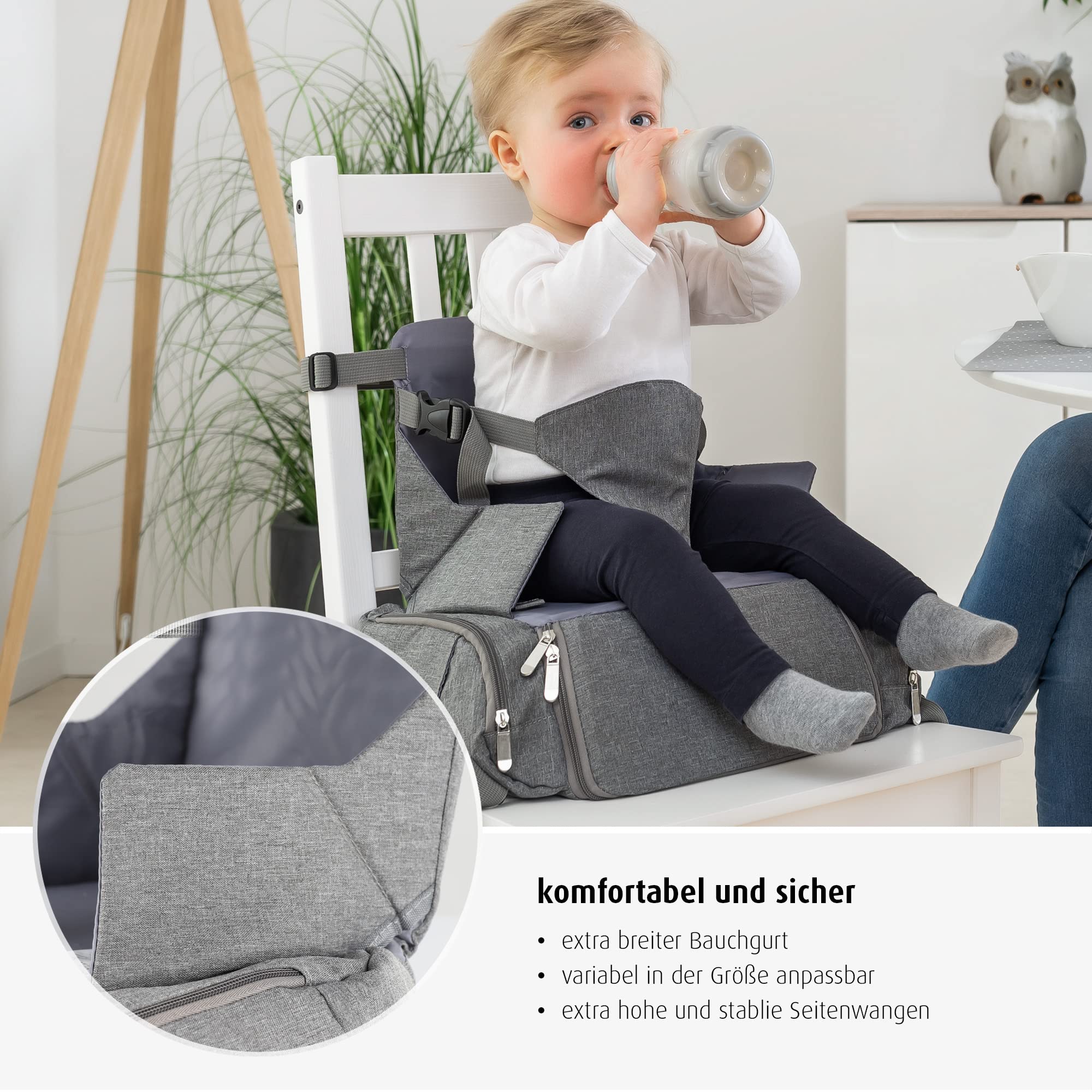 reer Podwyższenie siedzenia dla dzieci, siedzisko booster z materiału pochodzącego z recyklingu (rPET z 8 butelek PET)