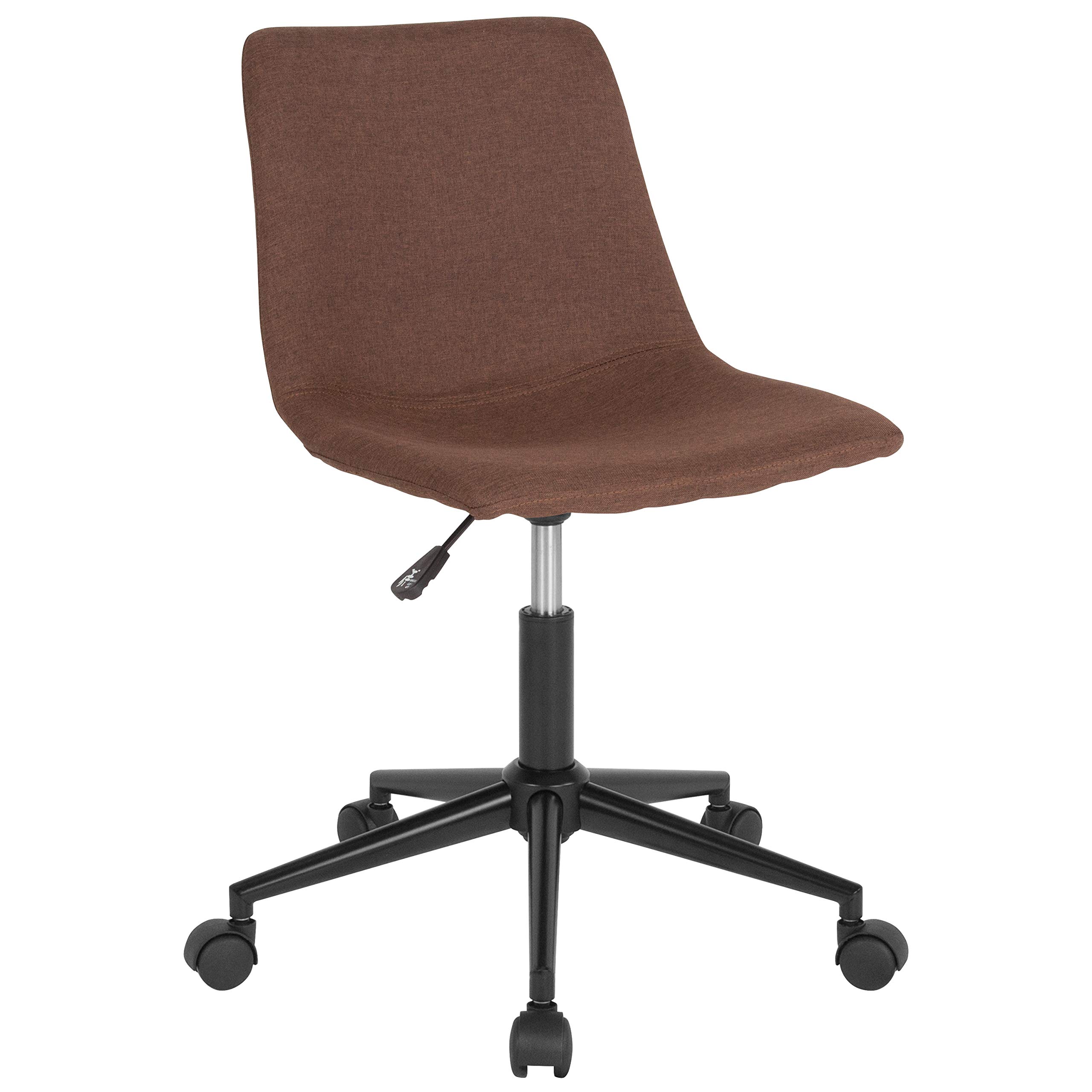 Flash Furniture Task Chairs, Brown Fabric, W x 25" D x 31"-35.5" H