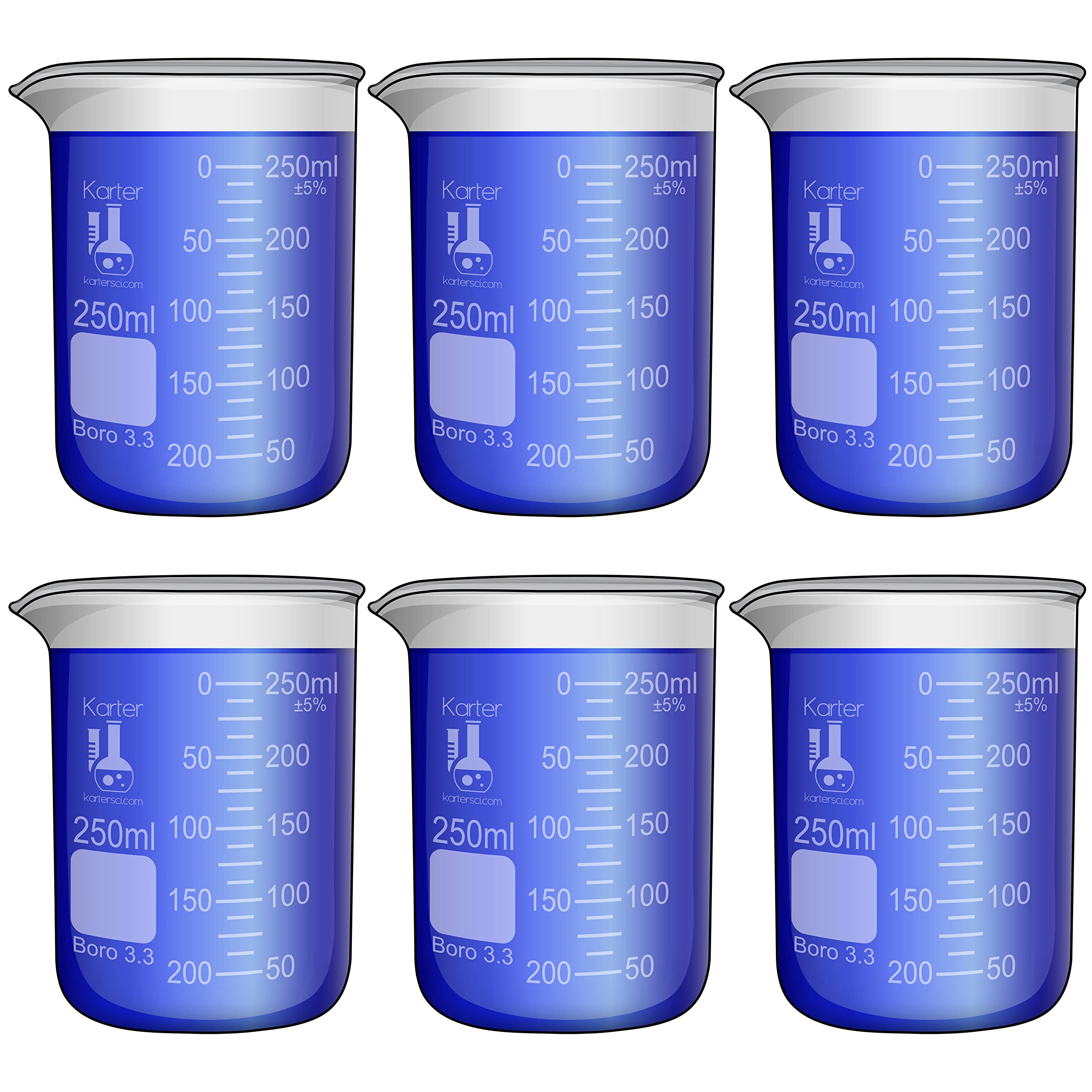 3L Low Form Griffin Beaker, Borosilicate 3.3 Glass, Double Scale, Karter Scientific 247Q4 (Single) — Amazon image 6