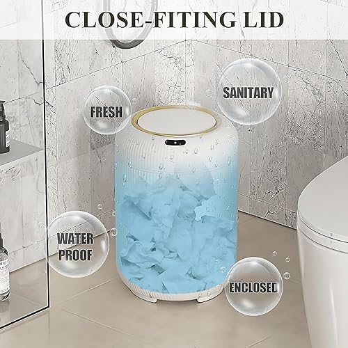 Miniatura 4 de Bote de basura automático con sensor de movimiento para baño con tapa, cubo de basura sin contacto de 3 galones, cubos de basura eléctricos de