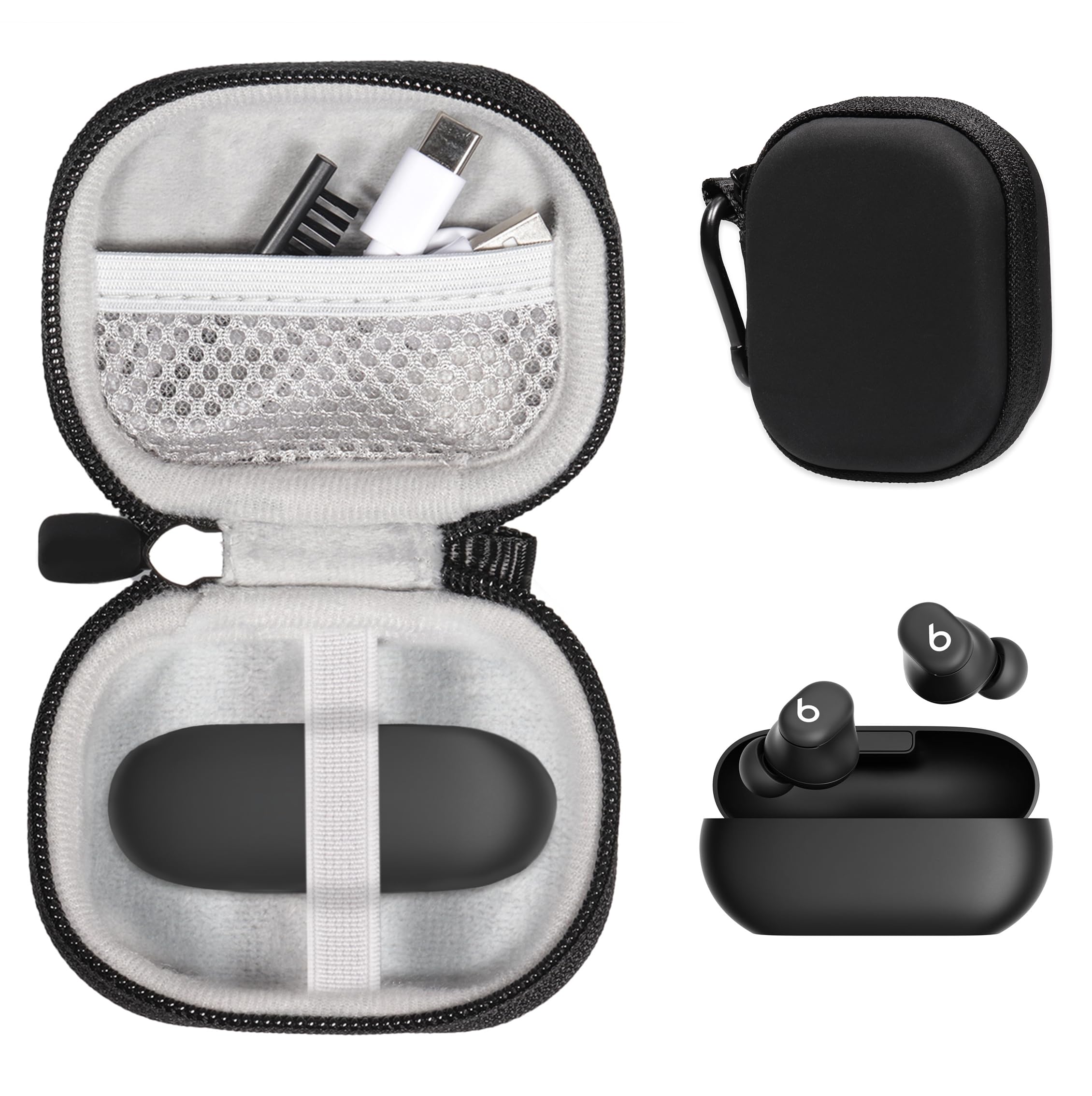 CaseSack Case for Beats Solo Buds - Wireless Bluetooth Earbuds (Matte Black)