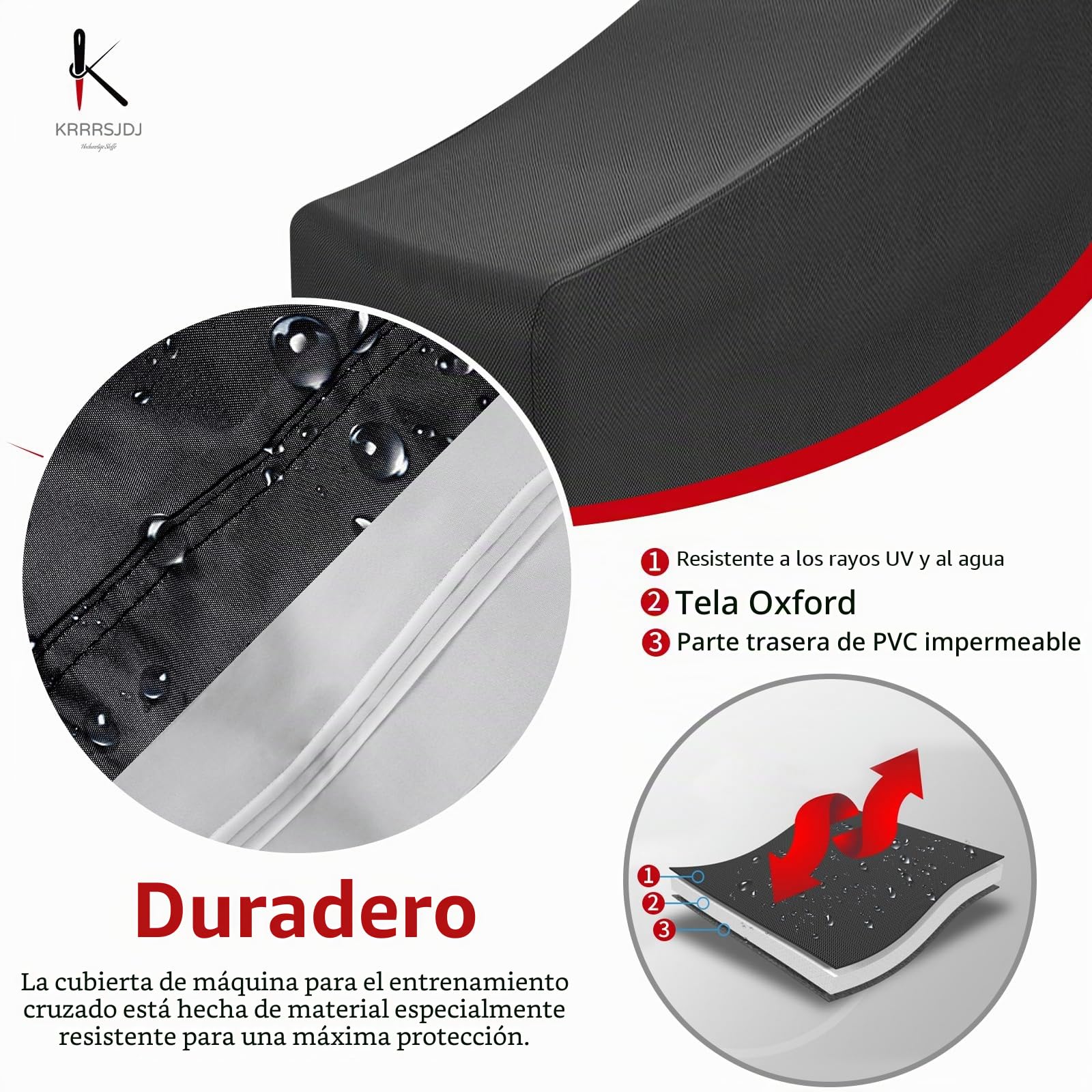 Funda para Eliptica Impermeable, Cubierta de la Máquina Elíptica de la Protección Anti Viento, Máquina Elíptica Cover con Cordón,Tela Oxford 210D Prueba de Polvo (140*65*60/165cm,Negro)
