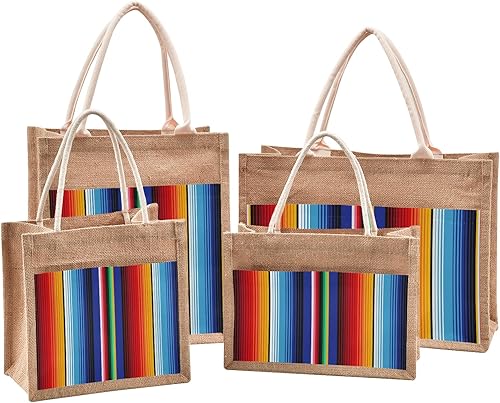 Eionryn Cinco De Mayo Stripes Yute Tote Bag Mexican Day Of The Dead