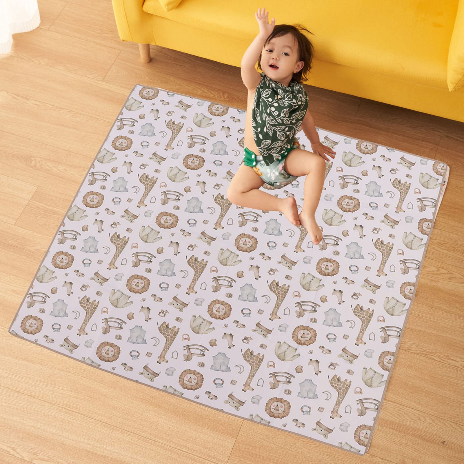 Tapis Anti-éclaboussures Pour Chaise Haute Bébé - 130x130 Cm, Imperméable Antidérapant, Lavable