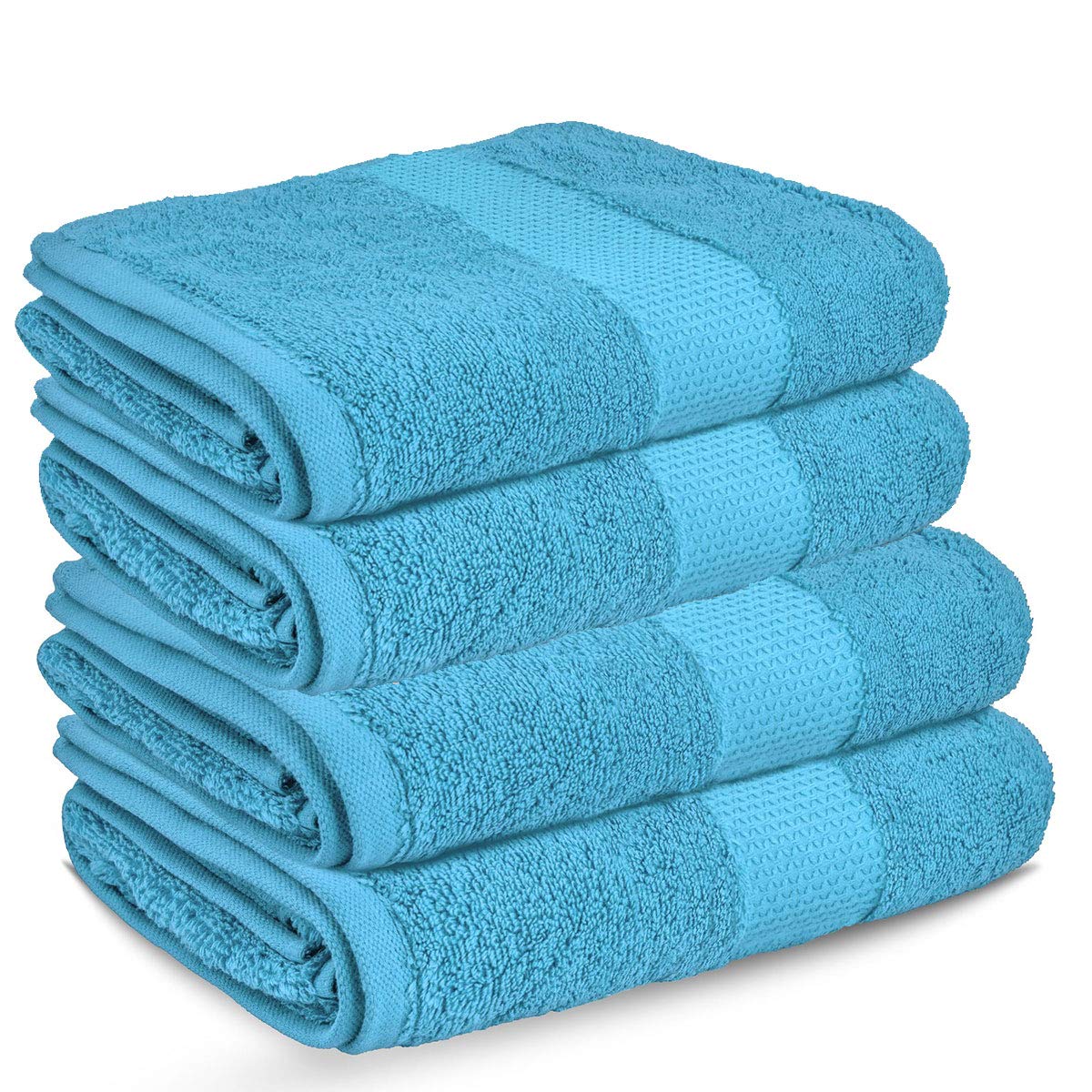 Fairwayuk Turquoise Towels - Premium Hand Towels 4 Pack (50X80cm, 100% Egyptian Cotton, 700 Gsm, Ultra Soft And Highly Absorbent Extra Large Hand Towels, Hotel & Spa