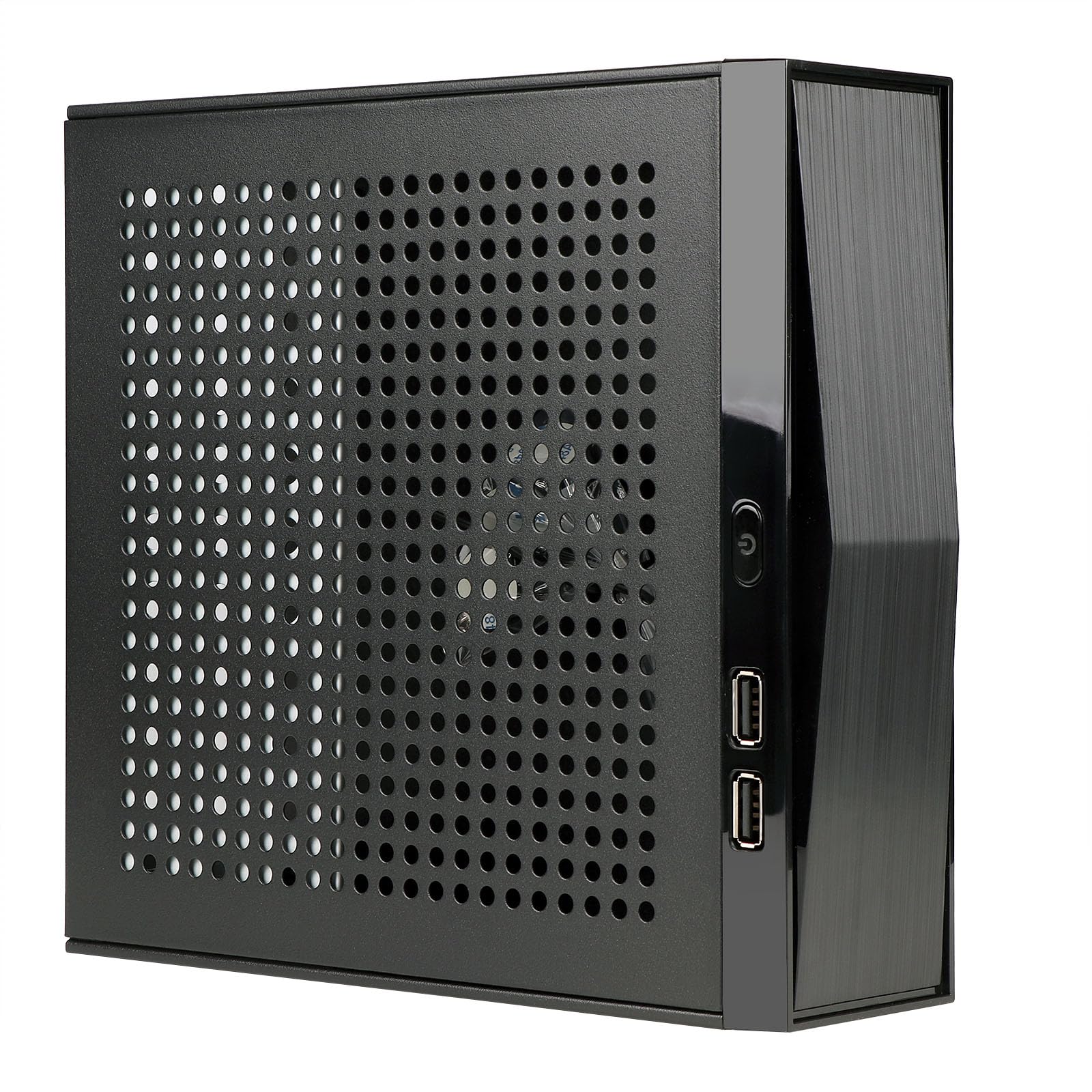 Custodia Mini ITX, SFF Small Form Factor, telaio per computer Mini Tower ideale per HTPC, pannelli ventilati SECC da 0,6 mm, custodia per PC da gioco adatta a schede madri Mini ITX (6,7 "x 6,7") e