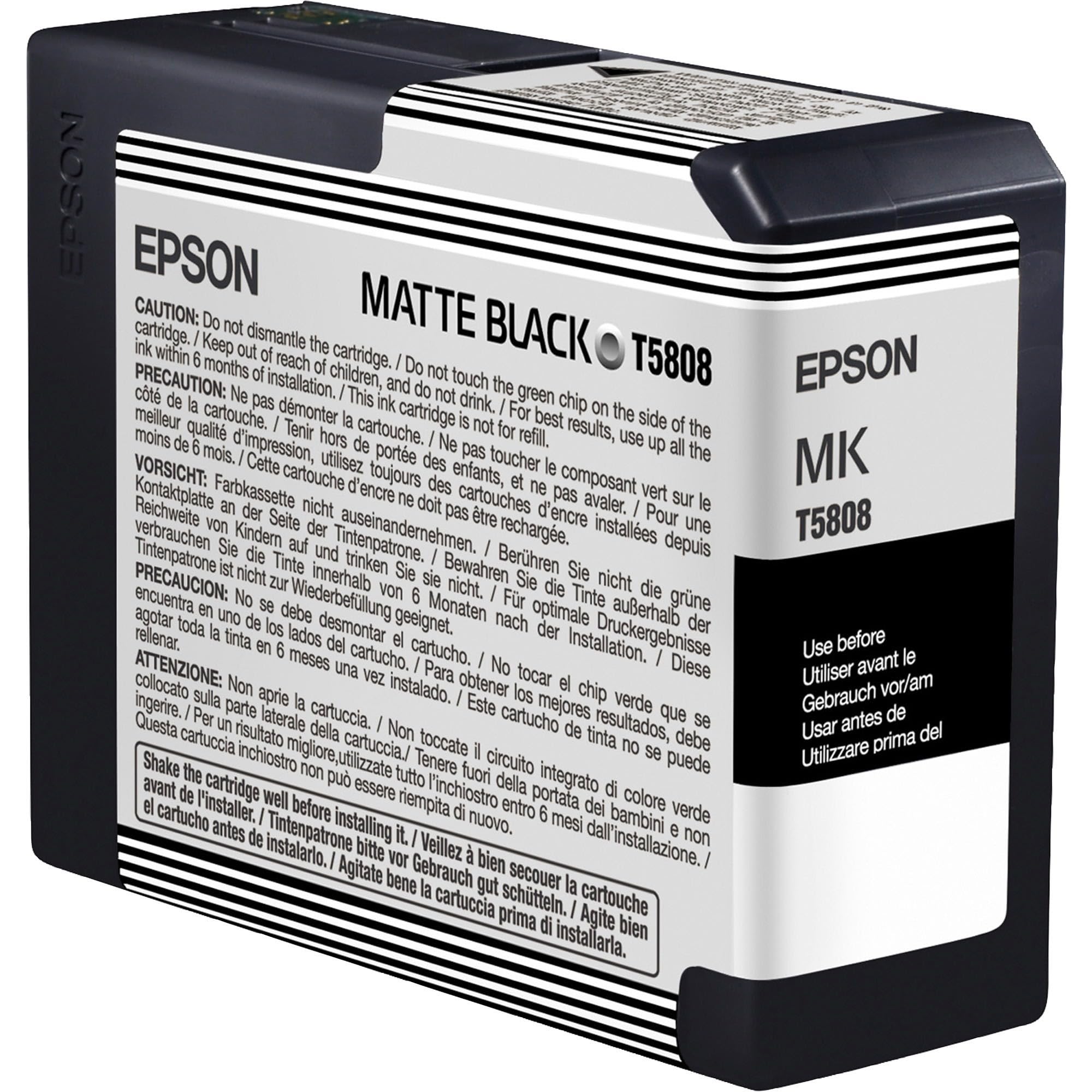 Epson T5808 Cartouche d'encre d'origine 1 x noir mat