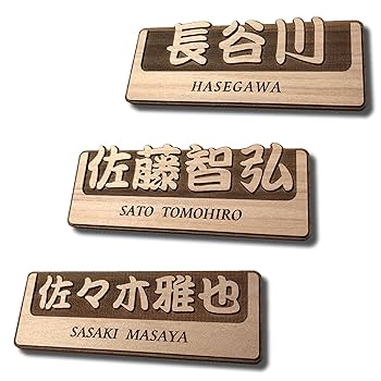 Amazon.co.jp: 表札 おしゃれ 【はみ出し文字】 横140mm×縦50mm