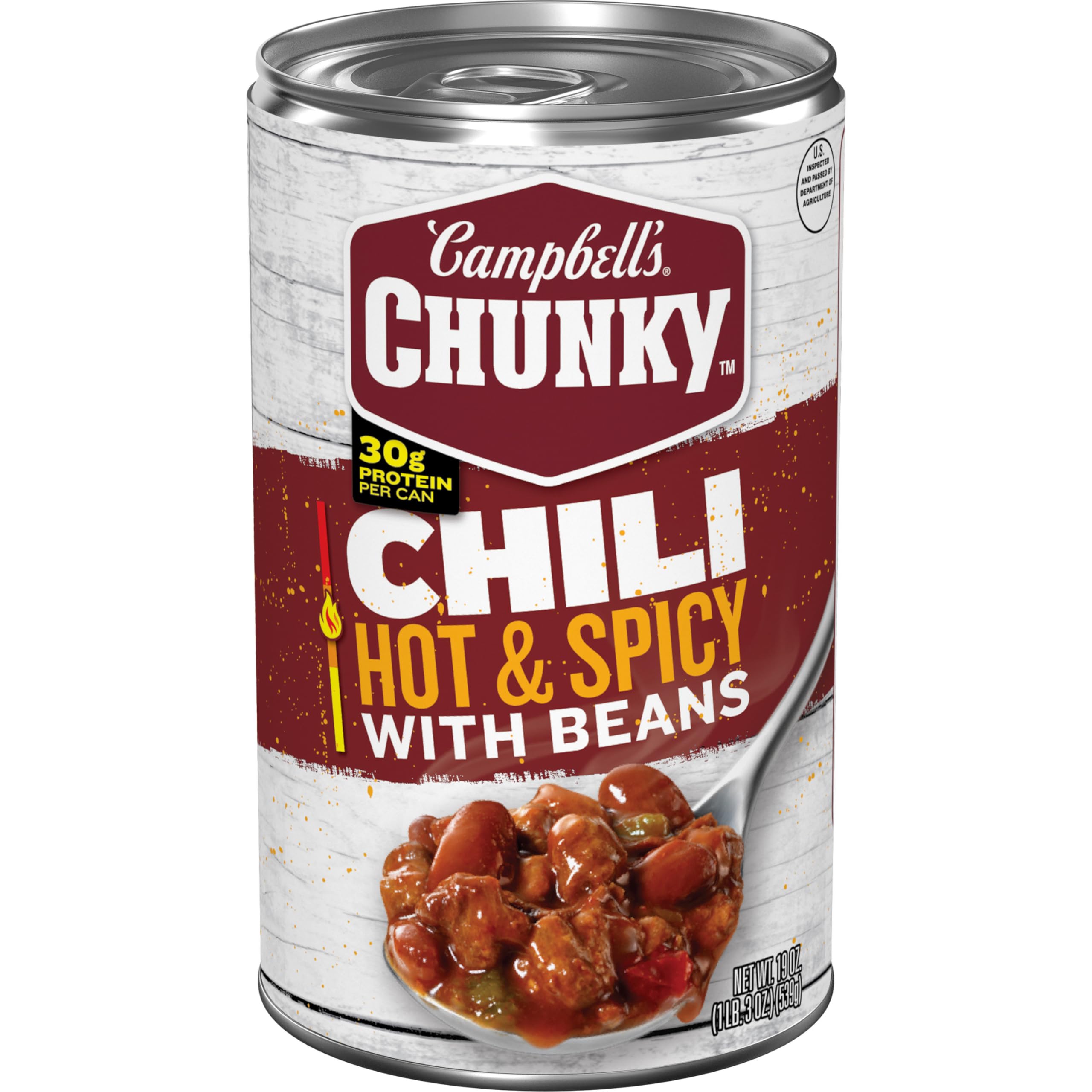 Campbell’s Chunky Hot and Spicy Chili With Beans, 19 oz Can