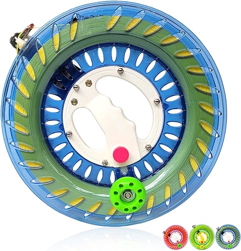 Miniatura 10 de Simxkai Carrete de cuerda de cometa, carrete de cometa, carrete de cuerda de cometa, bobinador de línea de cometa de 8 pulgadas de diámetro, viene
