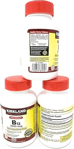 Miniatura 4 de Kirkland Signature Sublingual B-12 5000 mcg, 3 botellas (300 tabletas)