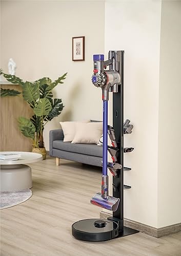 Miniatura 3 de Mount Plus HAB2-HS Premier - Soporte de almacenamiento de aluminio hecho para Dyson V15 V12 V11 V10 V8 V7 V6 aspiradora inalámbrica y robot de piso