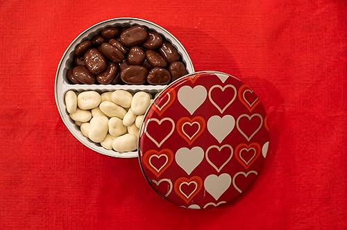 Miniatura 8 de Heaton Pecans Mitades de nueces saladas cubiertas y tostadas de chocolate con leche, lata de regalo de nueces confitadas, aperitivo gourmet, regalo