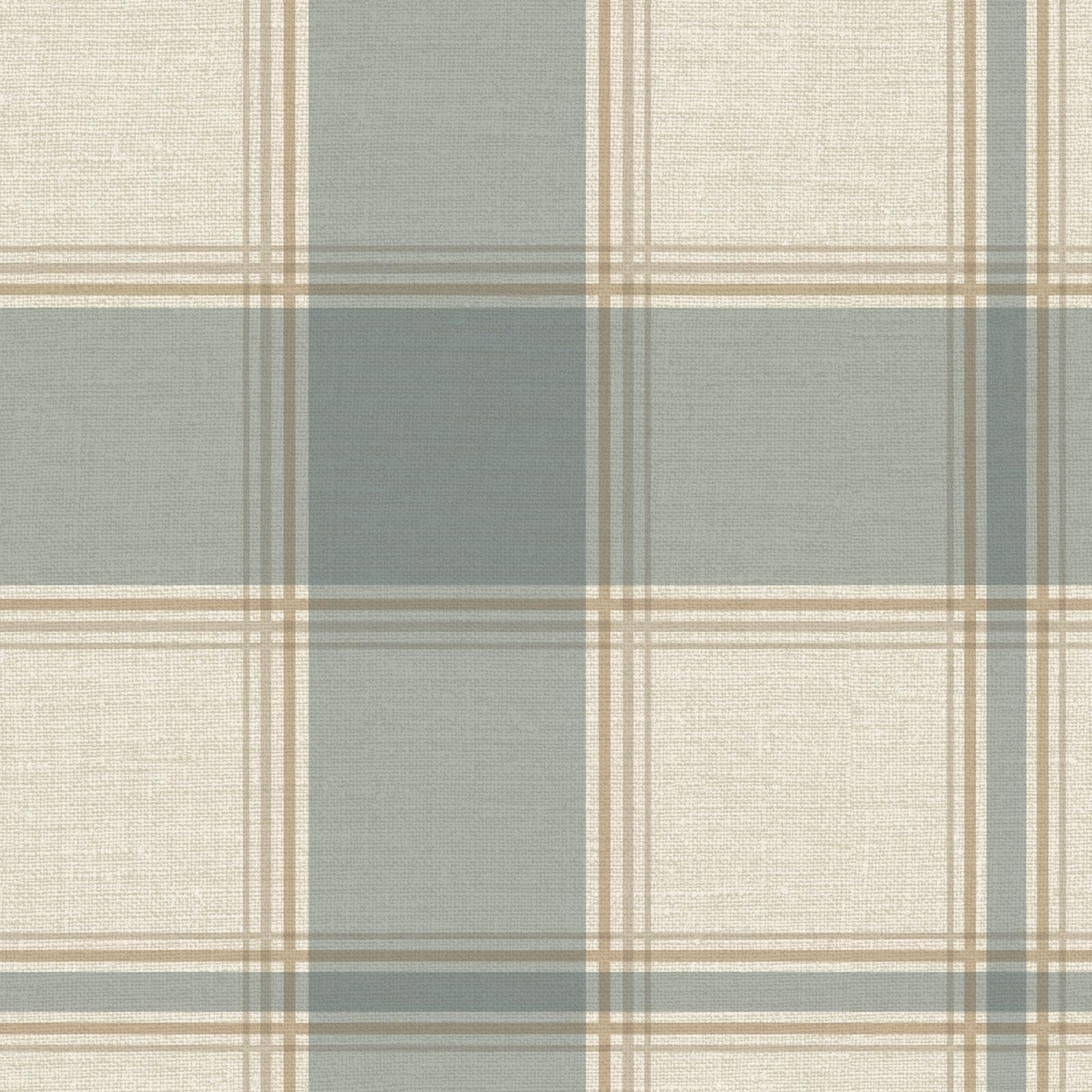 Belgravia Décor Carmella Check Wallpaper - Blue