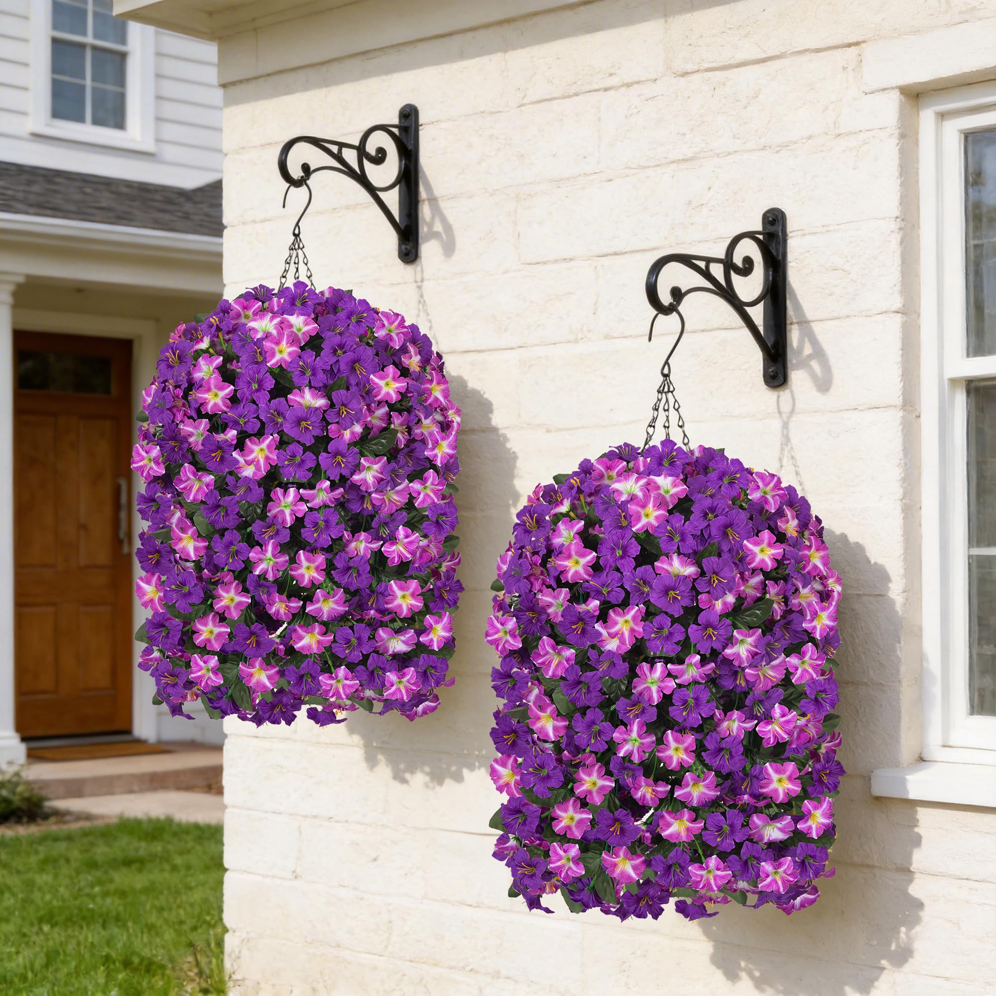 Amazon.com: HyeFlora Artificial Flowers with Basket for Outdoors