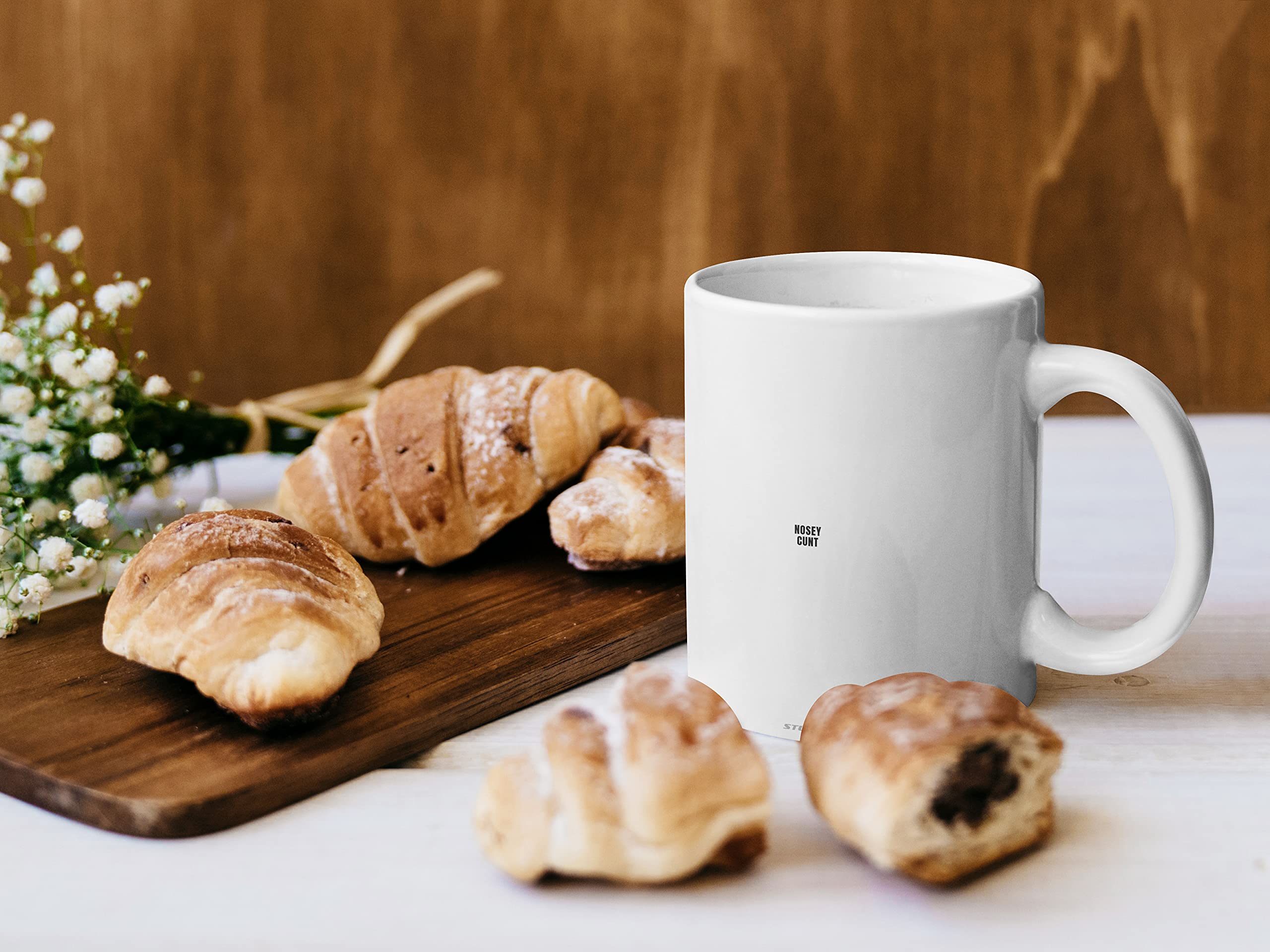 Stuff4 Nosey C**t Mug, Fun Sarcastic Gifts for Work Colleagues Crude Rude Xmas Gift - Image 2