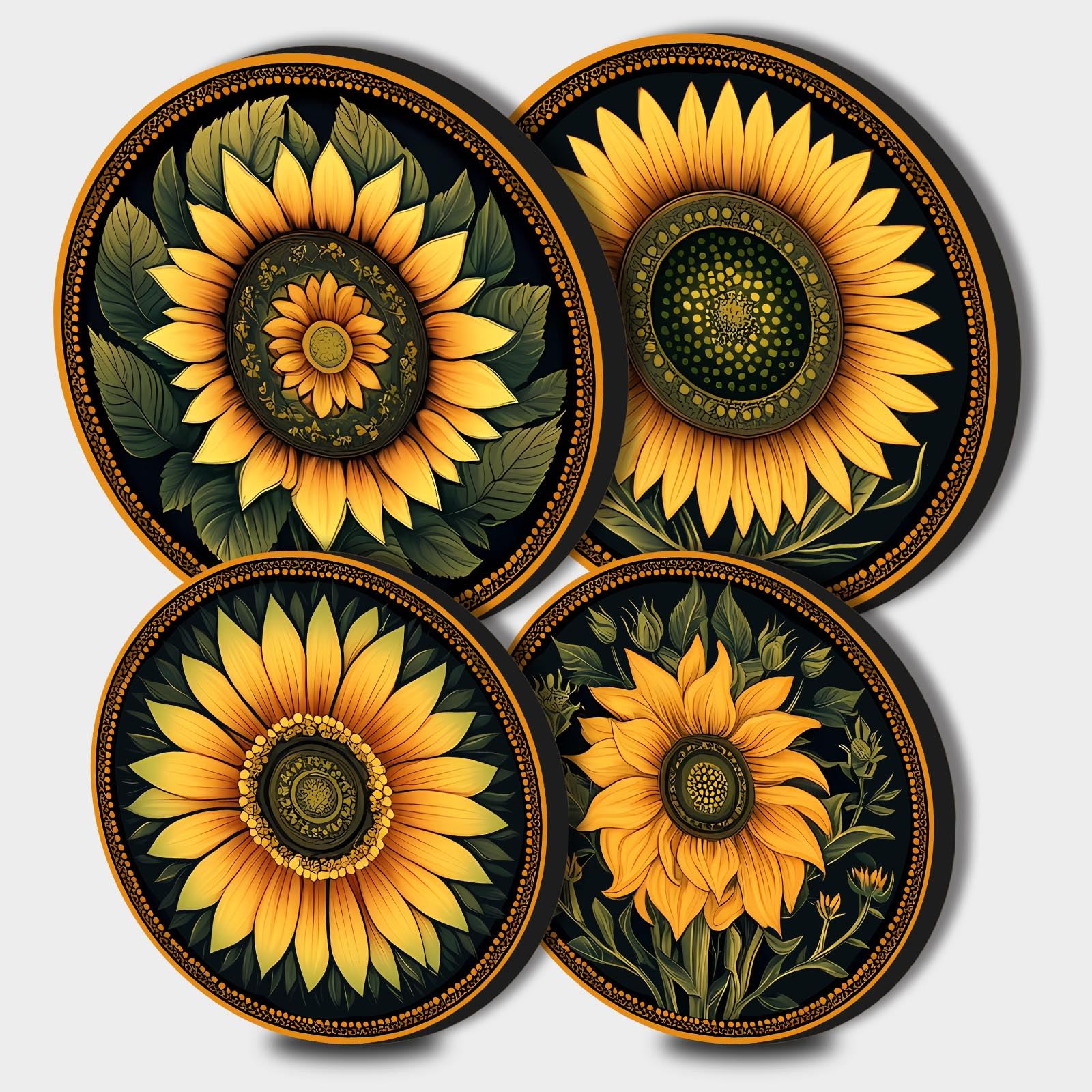 Colorful Owl Stove Burner Covers - Set of 4 -16 Colorful Owl Stove Burner Covers - Set of 4 -16