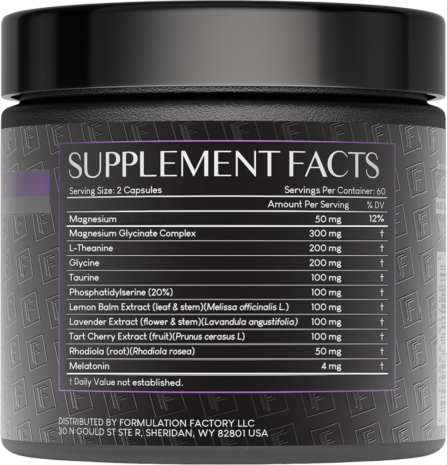 Formulation Factory 10-in1 Magnesium Glycinate Sleep Aid - The Night Before Recovery Complex with Melatonin & L-Theanine - Natural Relaxation Support (4 Month Supply, 240 Capsules)