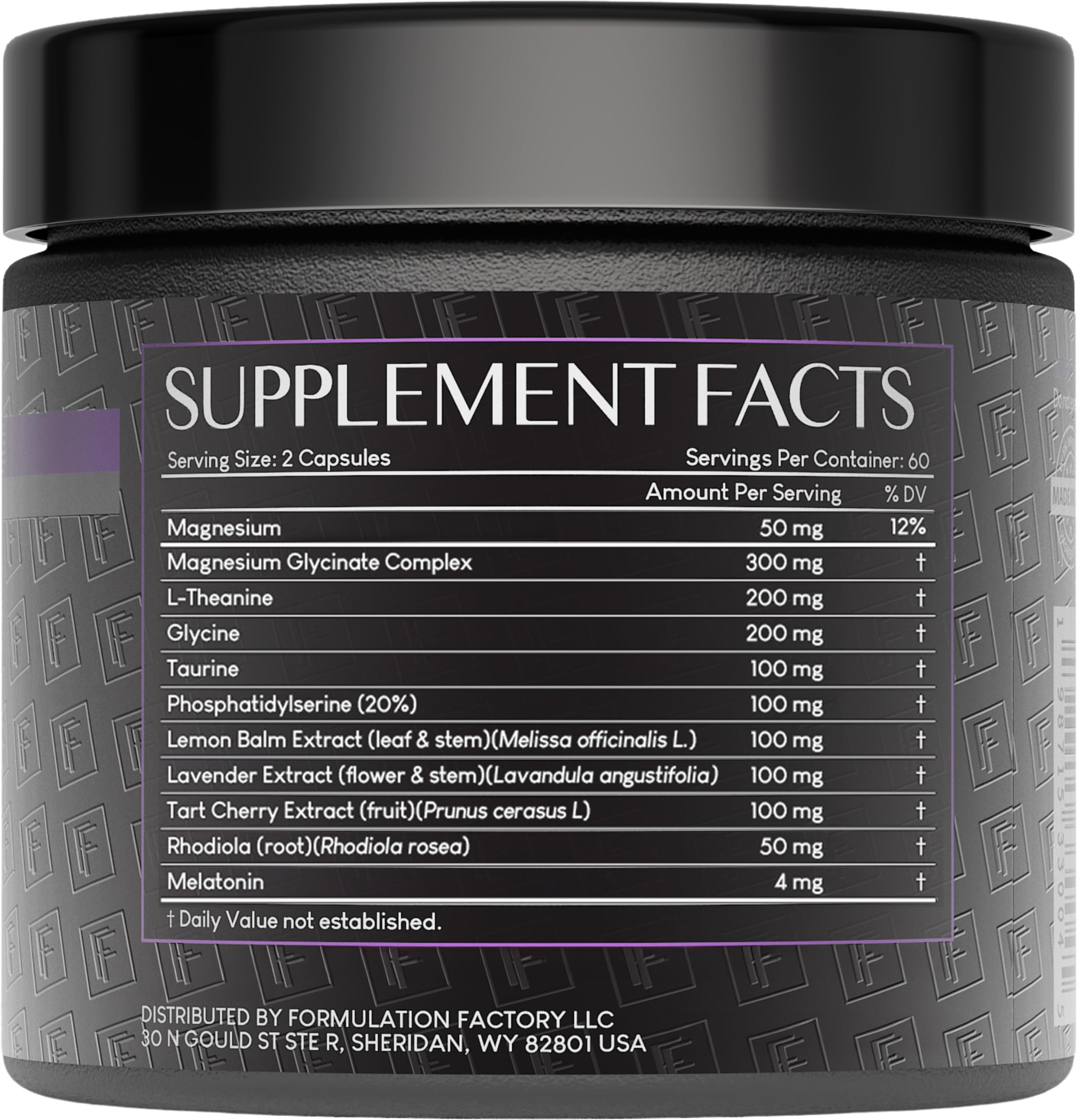 Formulation Factory The Night Before Magnesium Glycinate Sleep Aid, 10-in-1 Sleep Supplement with Melatonin 4mg, L-Theanine, Lemon Balm, Tart Cherry, Relaxation, Recovery, Sleep Support, 120 Capsules — Amazon image 2