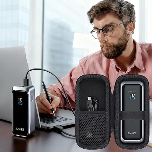 Vista 34 de khanka Funda de viaje Anker Prime Power Bank 27650mAh 250W Negro