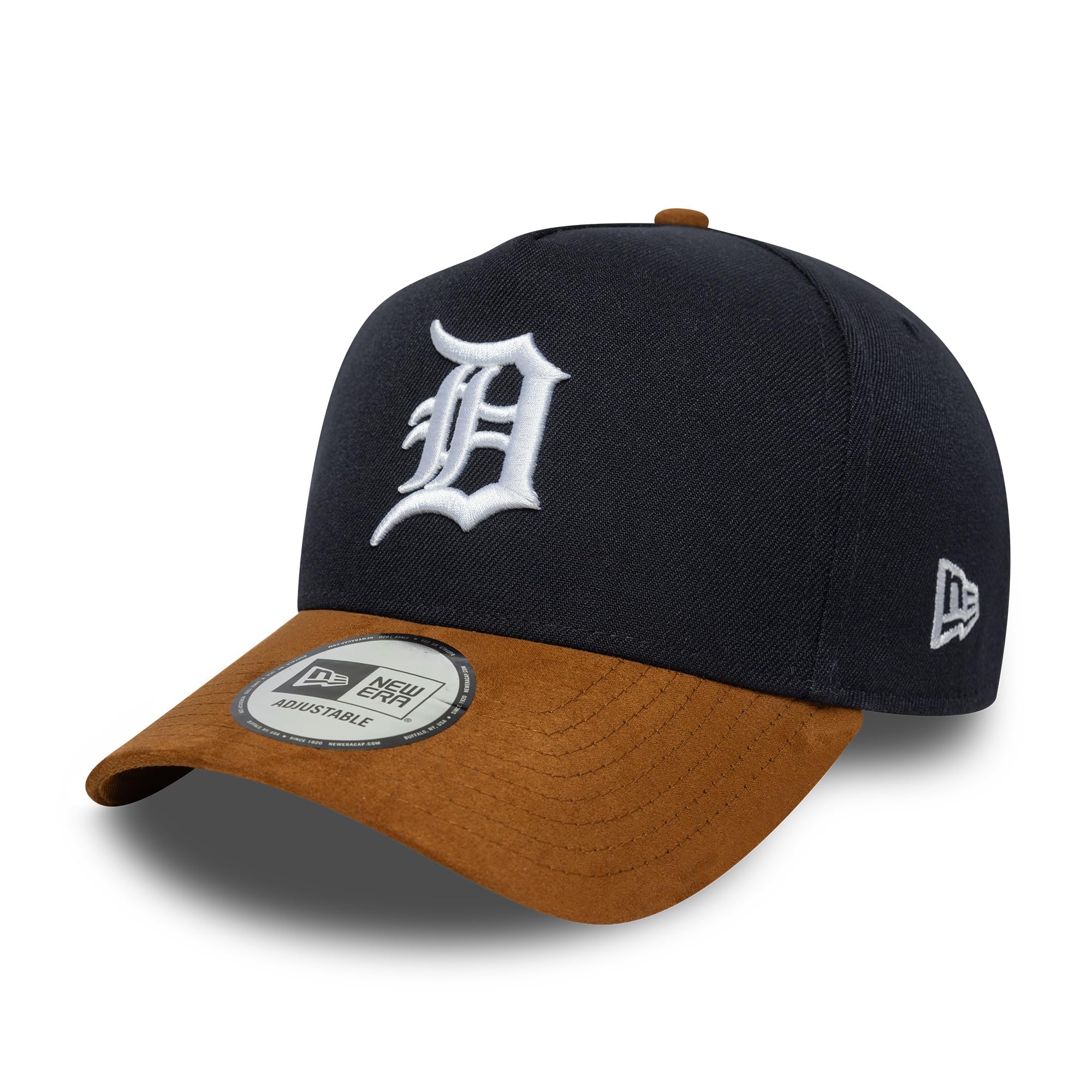 New Era Adult's 9Forty Aframe Suede Visor MLB Detroit Tigers Baseball Cap Hat Navy