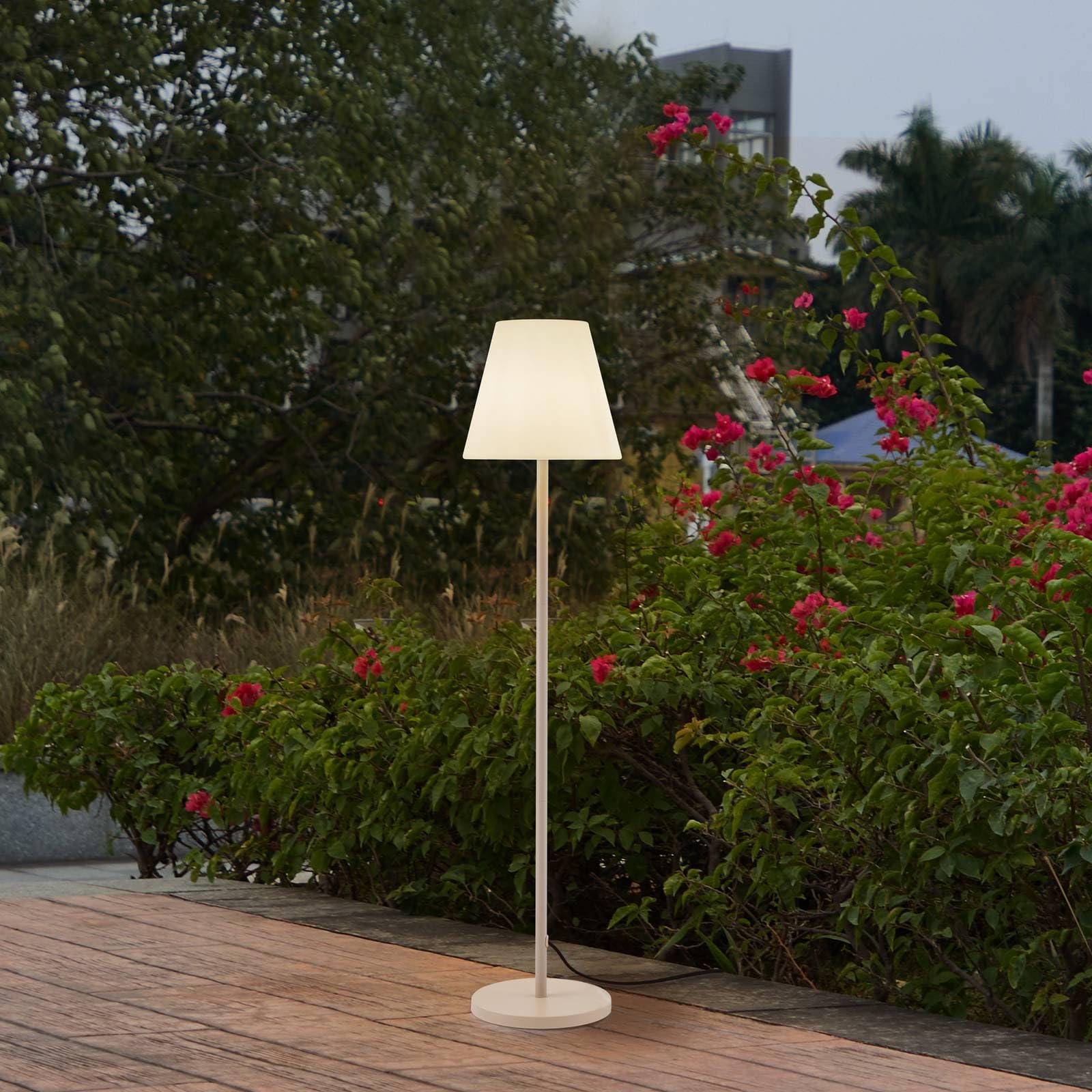 Lucande Luminaire de terrasse Jaimy Beige E27